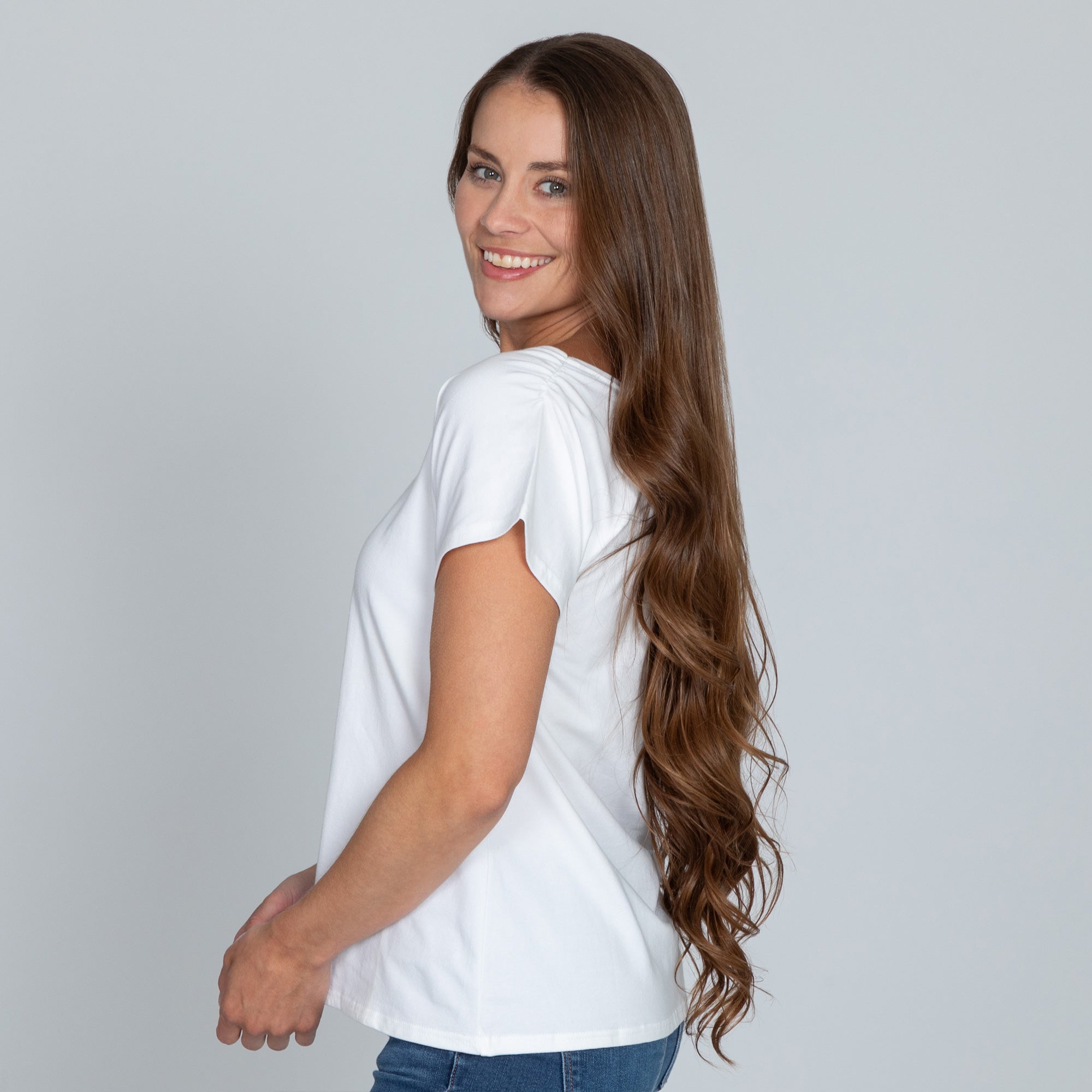 Organic Shirred Sleeve Tee