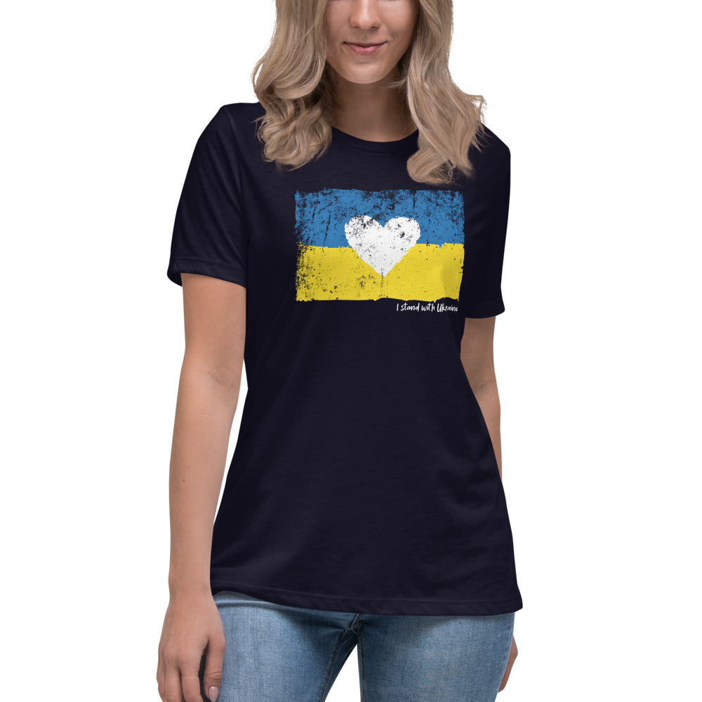 I Stand With Ukraine Women's Relaxed T-Shirt