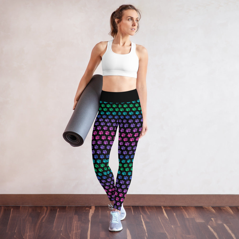 Rainbow Paw Yoga Leggings