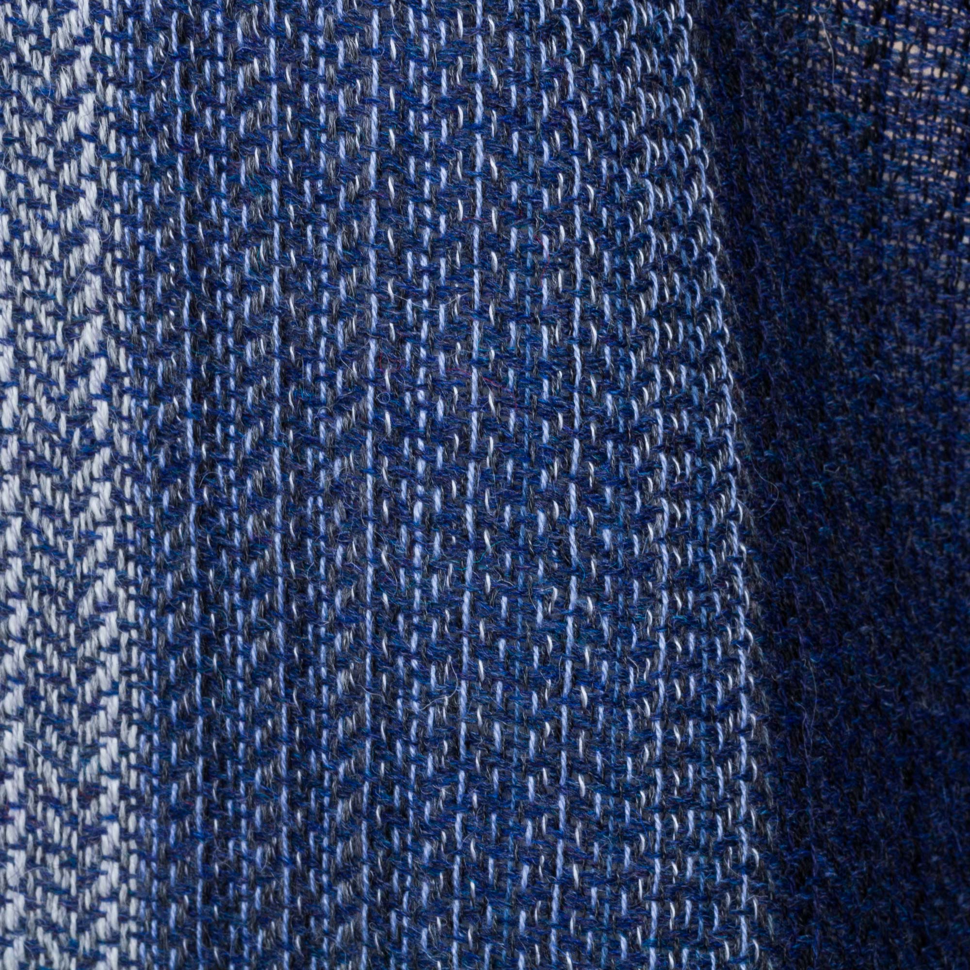 Soft Texture in Blue Handwoven Baby Alpaca Blend Scarf in Blue from Peru