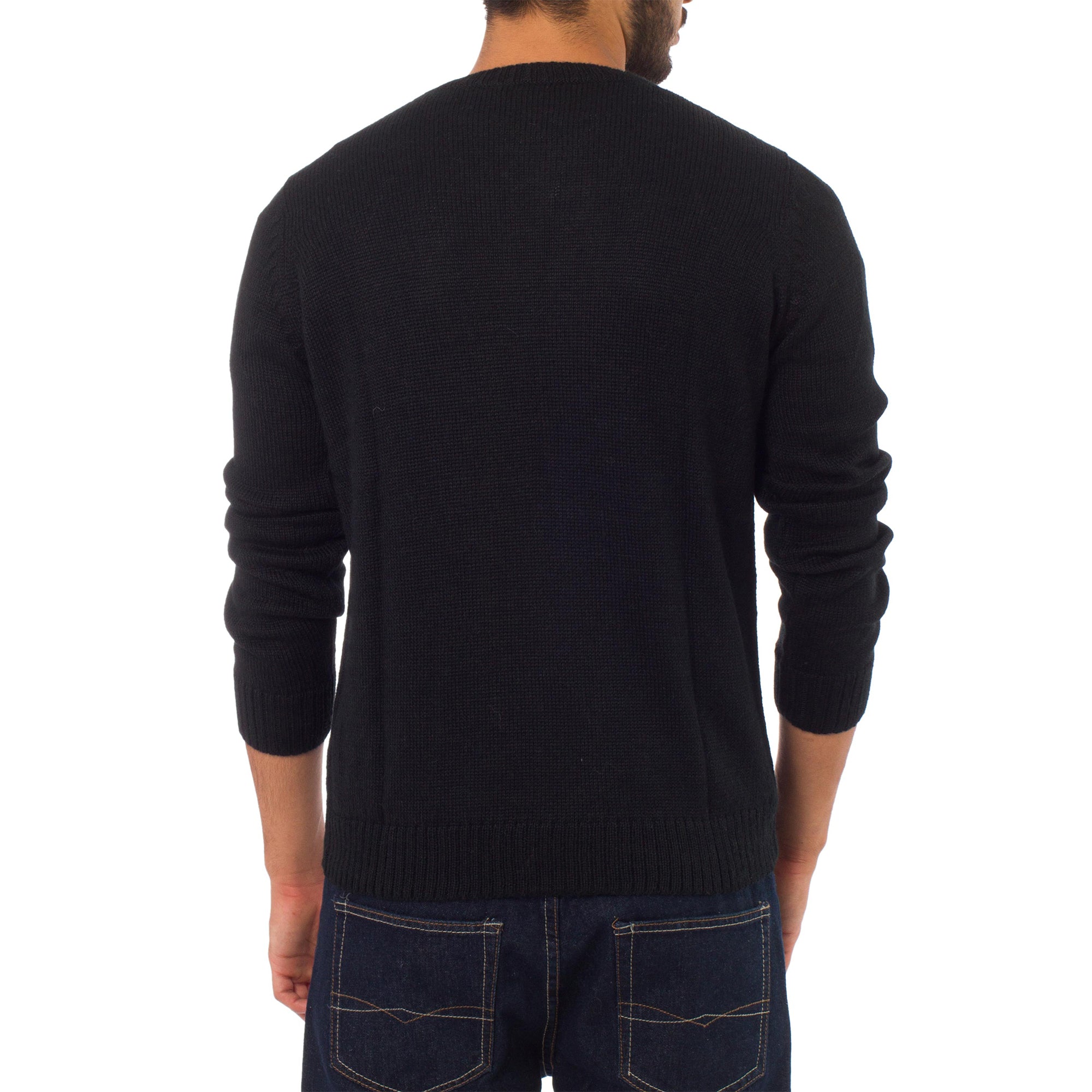 Ebony Black Men's Alpaca Sweater