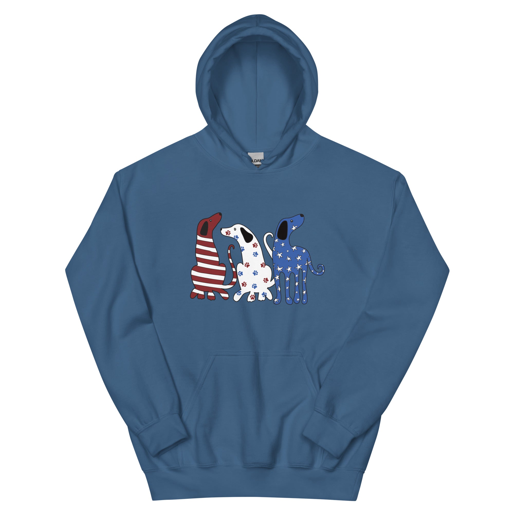 Whimsy Americana Dogs Hoodie