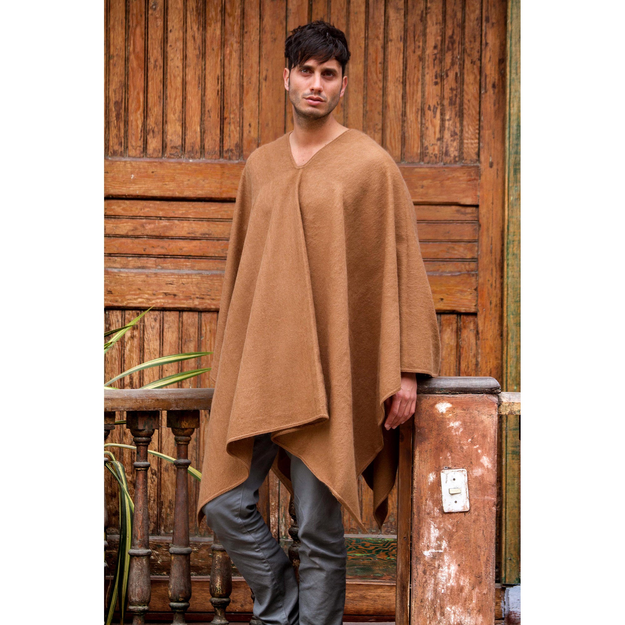 Inca Explorer Men's Alpaca Blend Poncho