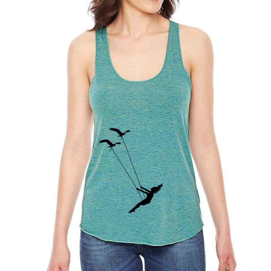 Flying Bird Swing Racerback Tank Top