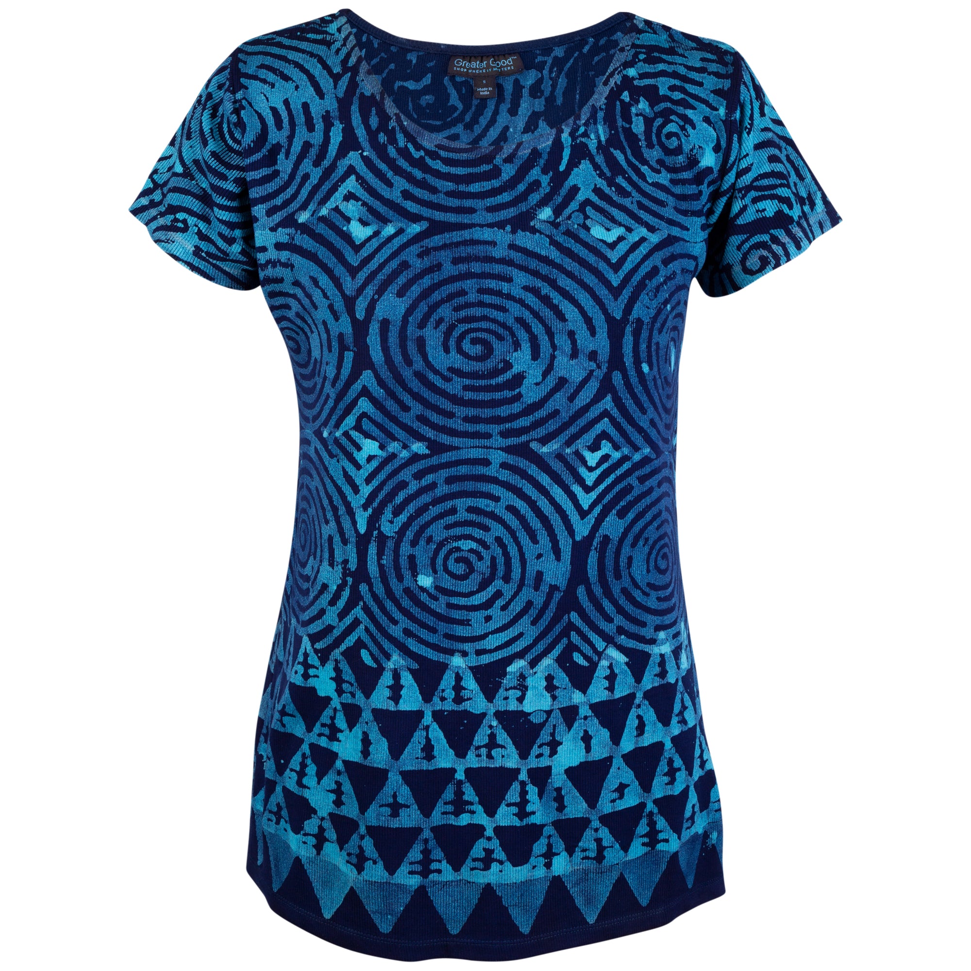 Blue Diamond Short Sleeve Top