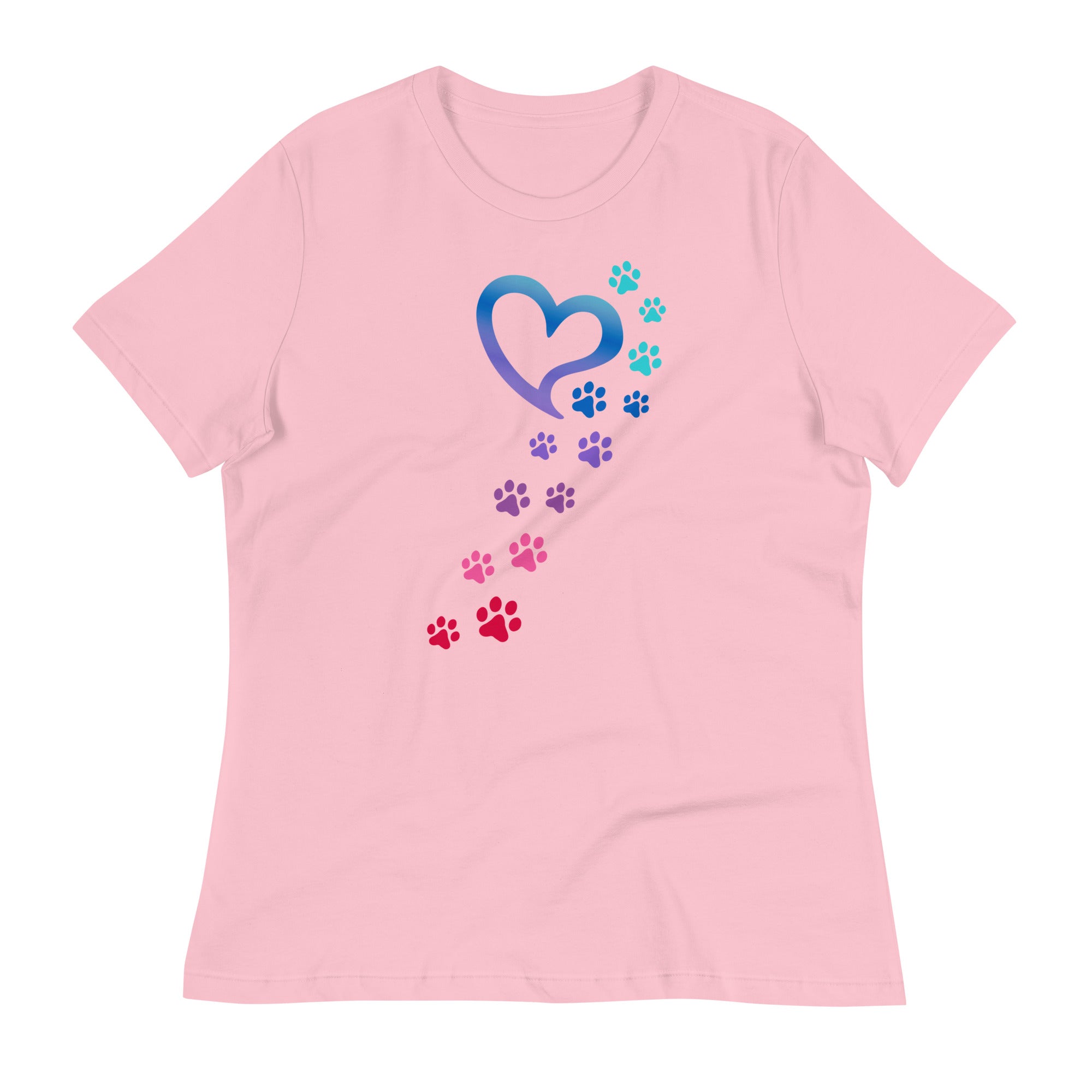 Rainbow Paws To My Heart Relaxed T-Shirt