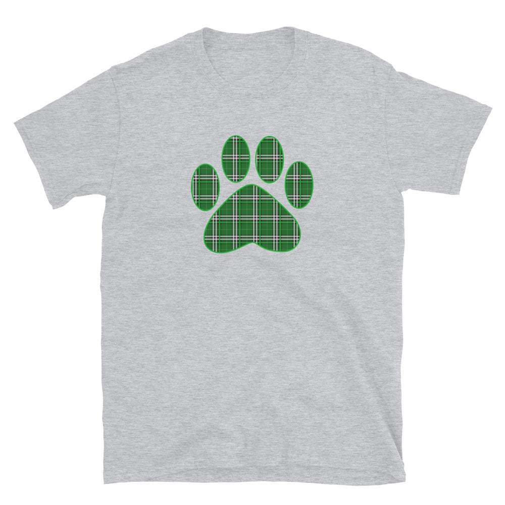 St. Patty's Paw Print Plaid T-Shirt