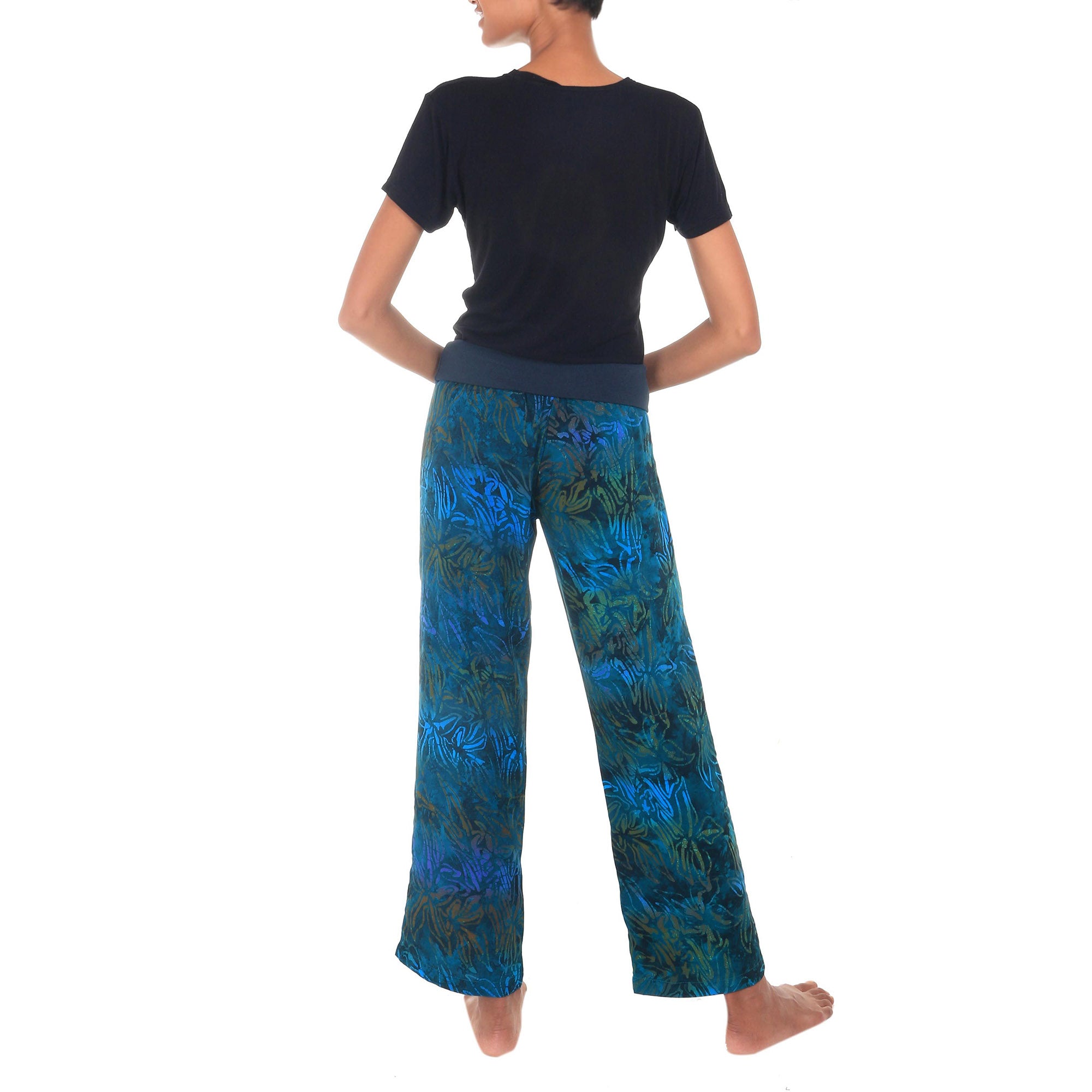 Kenanga Blue & Green Batik Pants