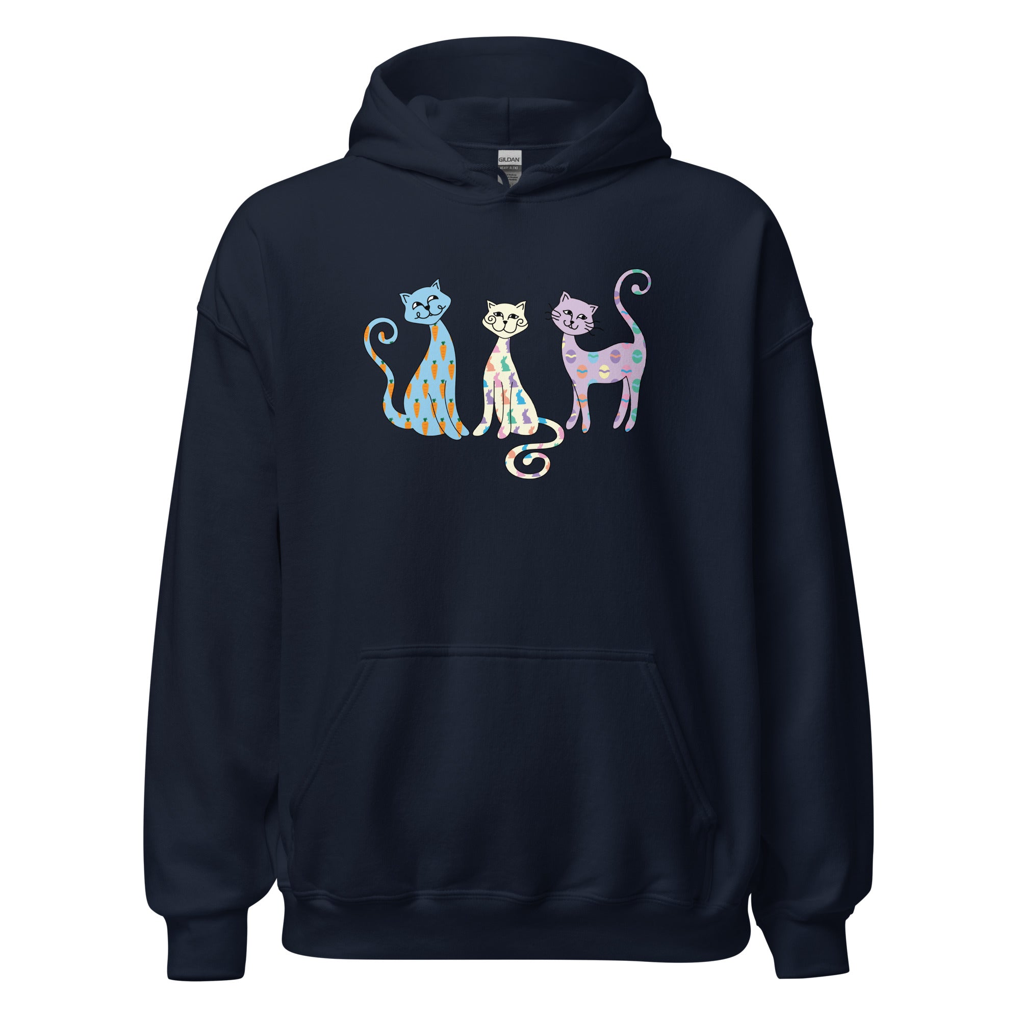 Whimsy Easter Cats Hoodie