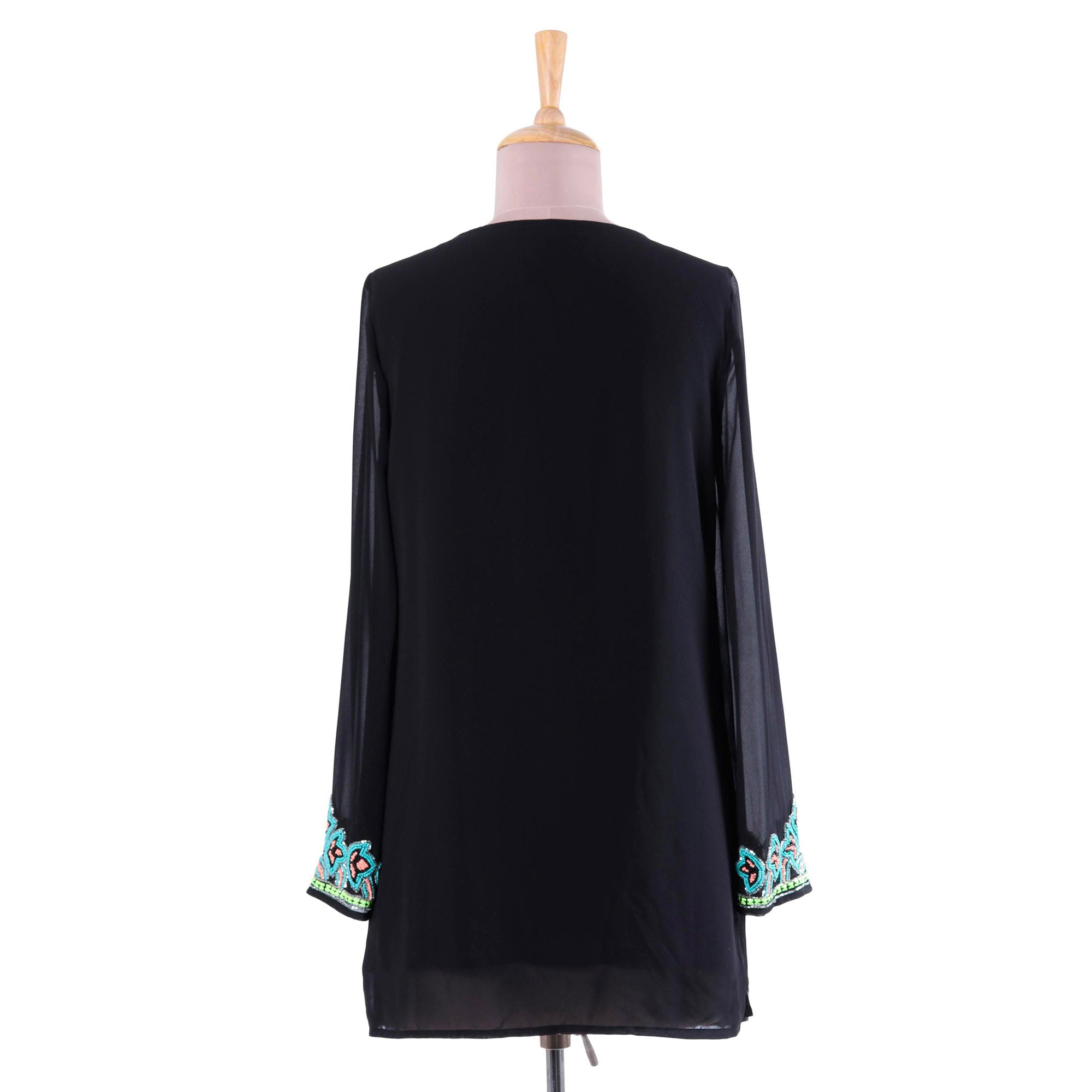 Midnight Celebration Multicolor Beaded Tunic