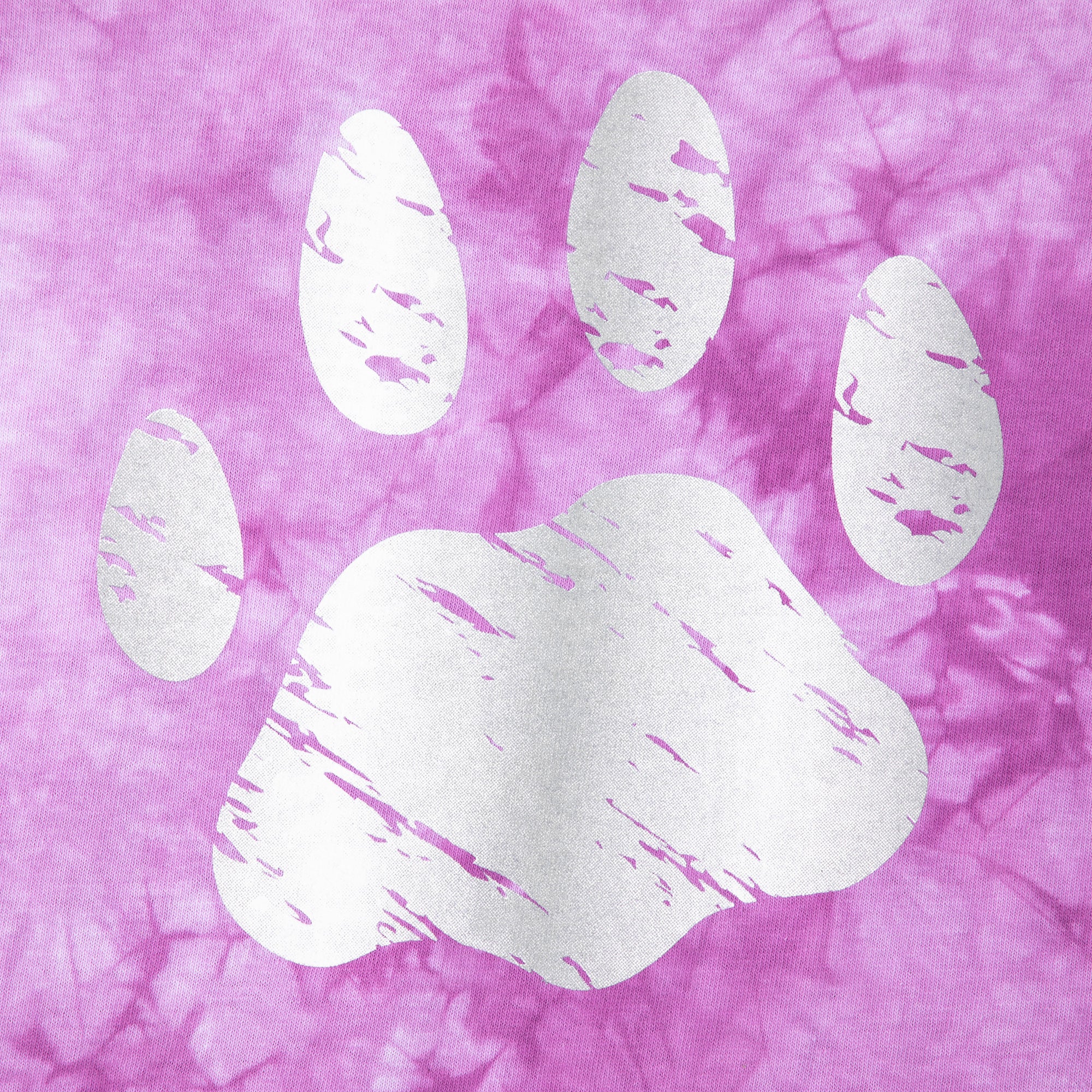 Paw Print Boysenberry Tie-Dye T-Shirt