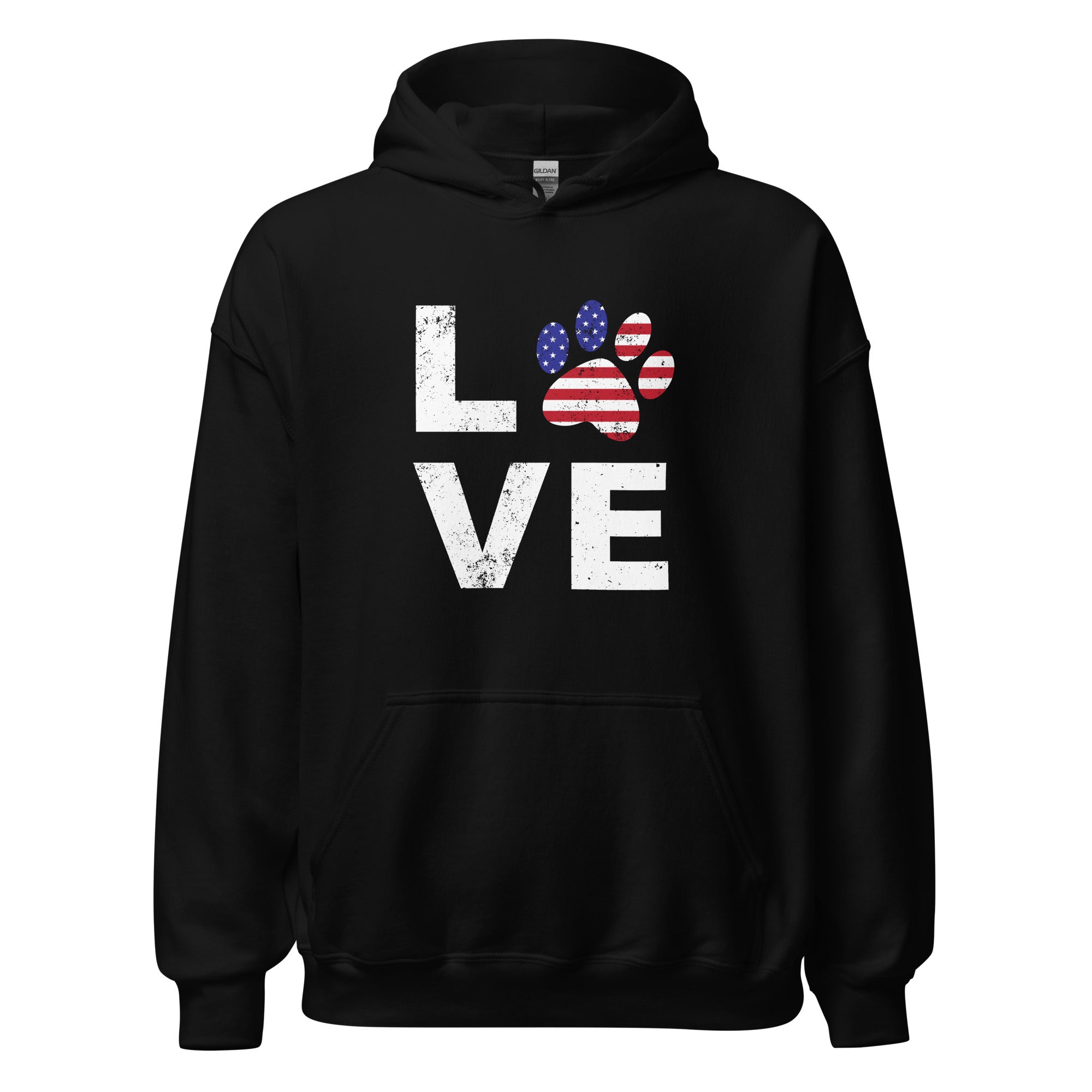 Patriotic Paw Love Hoodie