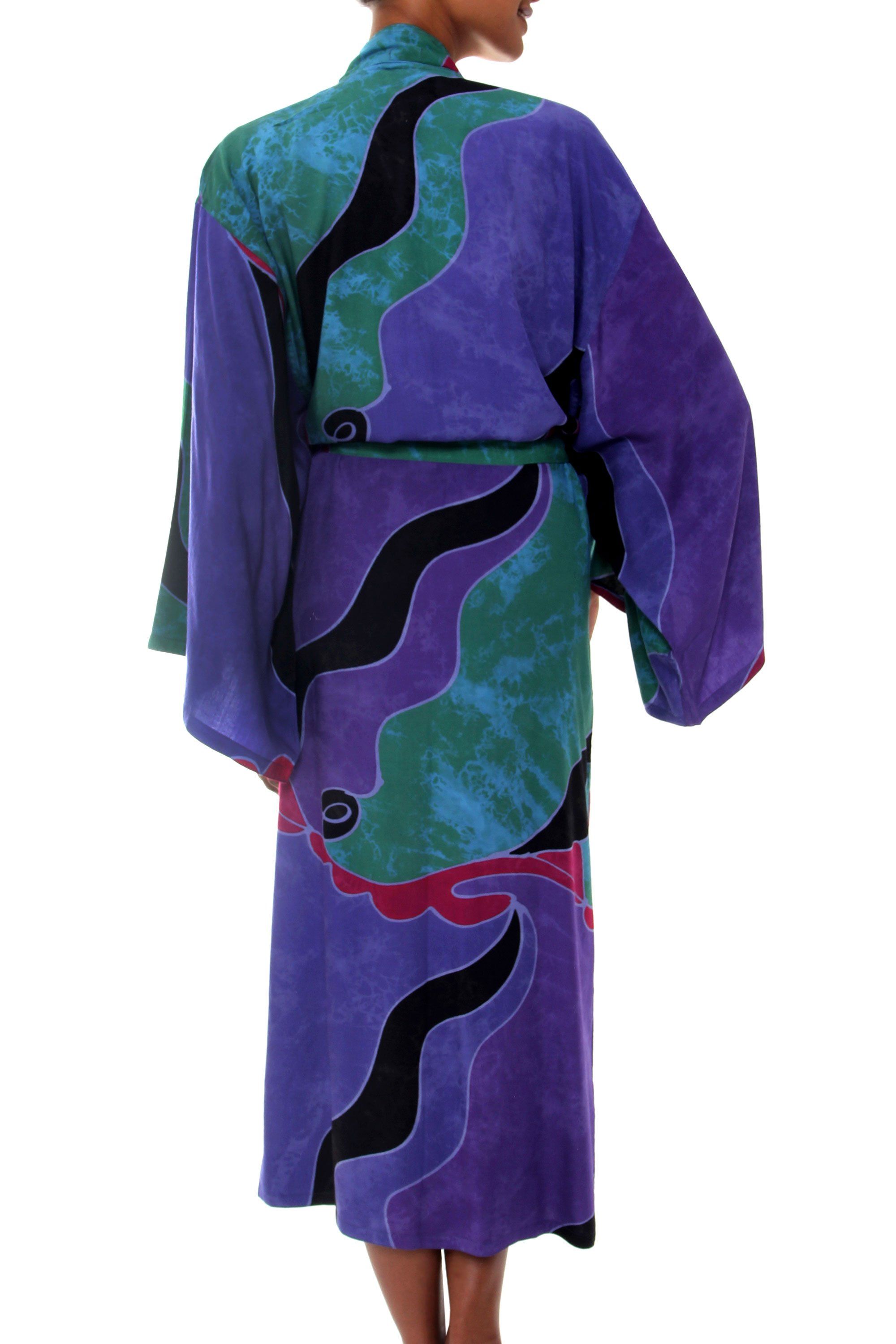 Handpainted Batik Long Robe