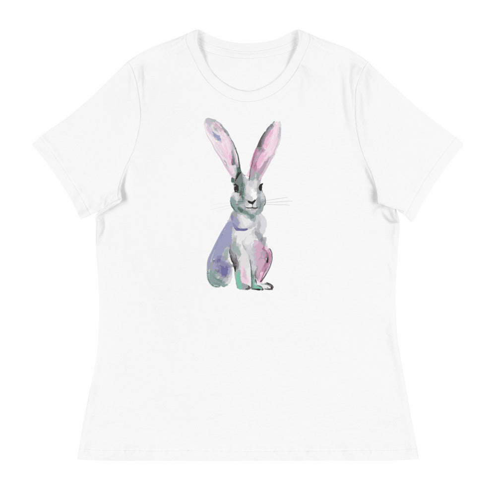 Sweet Whiskered Bunny Women's Relaxed T-Shirt