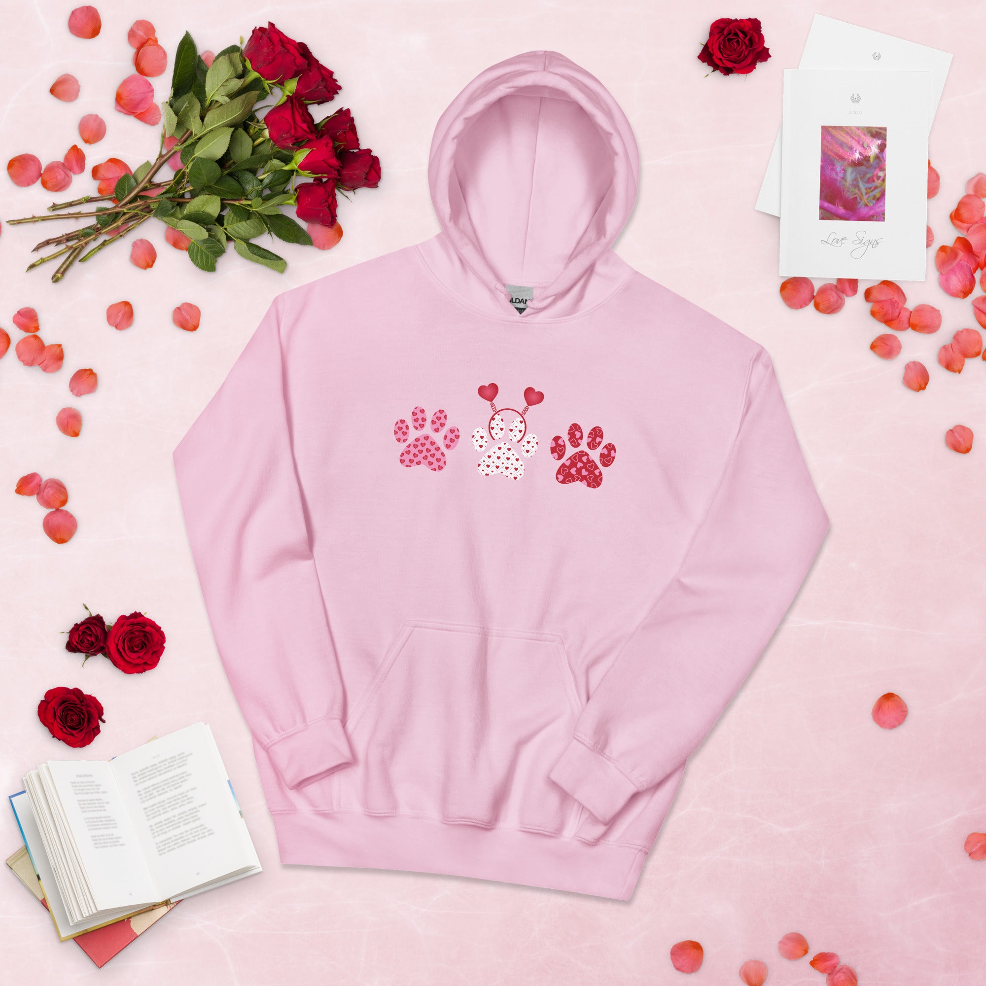 Valentine Paw Love Hoodie