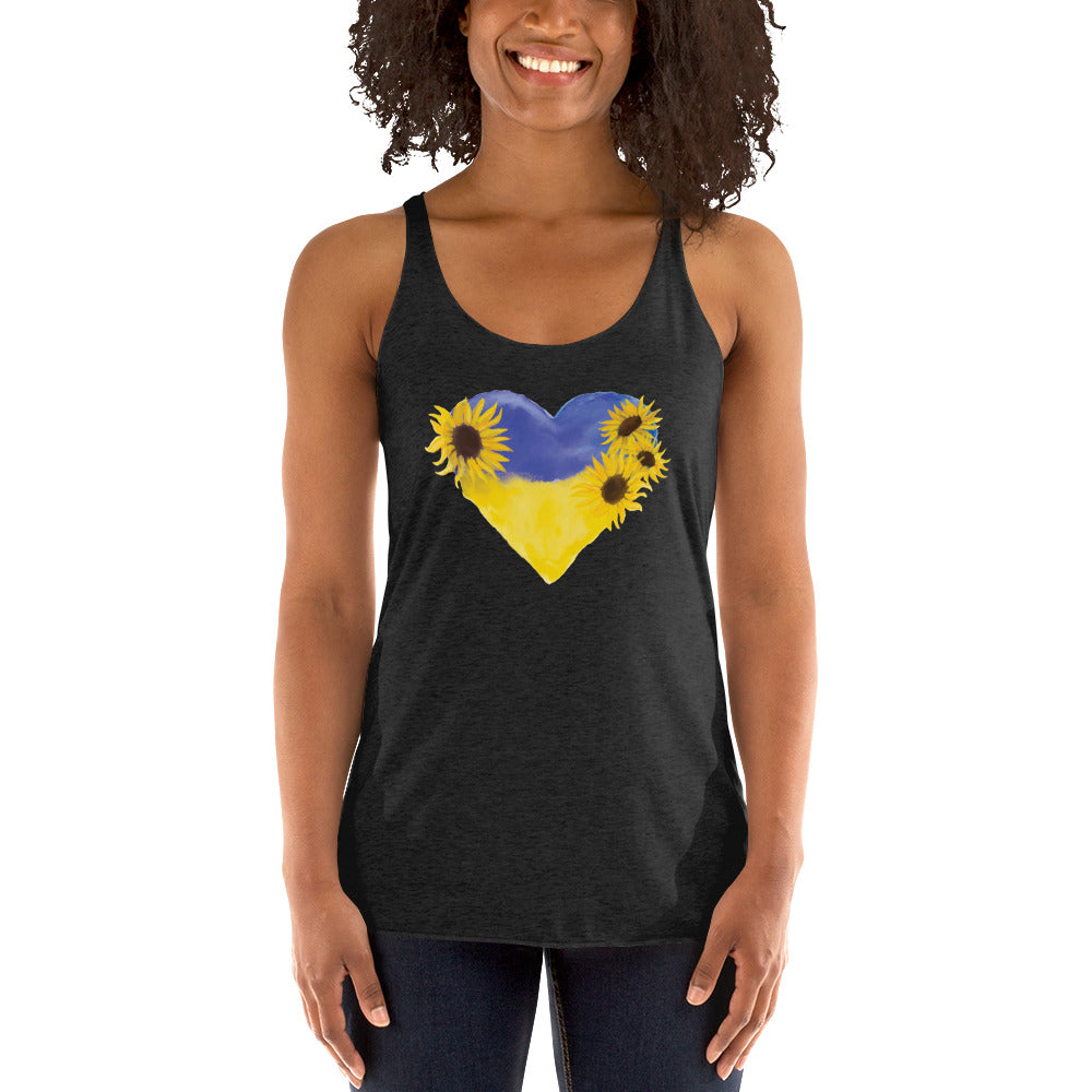 Love For Ukraine Sunflowers Women's Racerback Tank