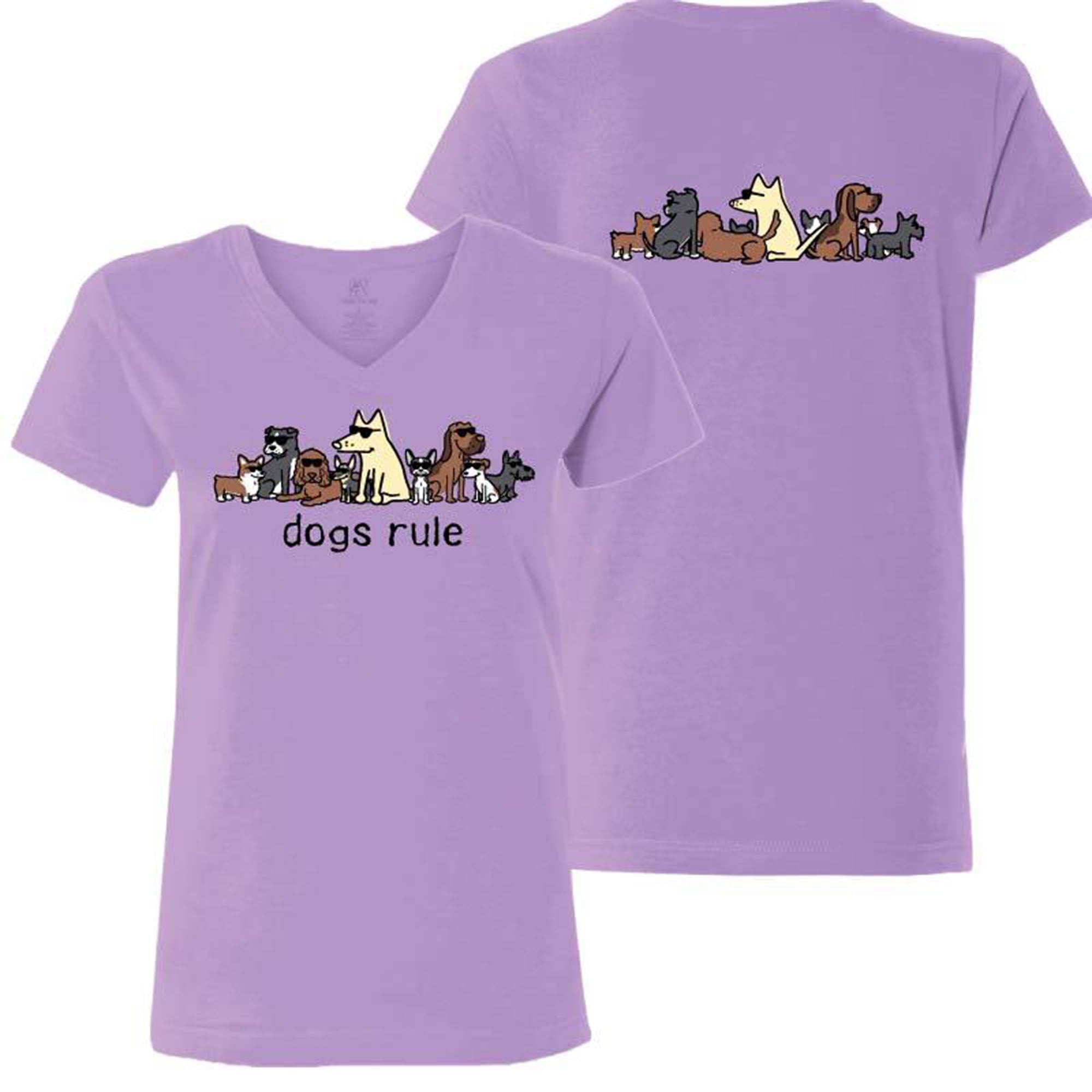 Teddy the Dog Dogs Rule V-Neck