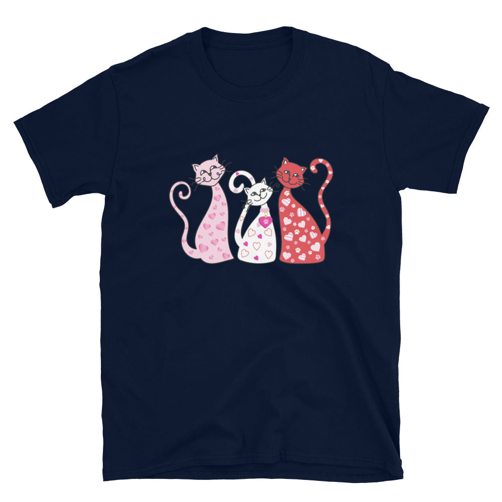 Whimsy Valentine Cats T-Shirt