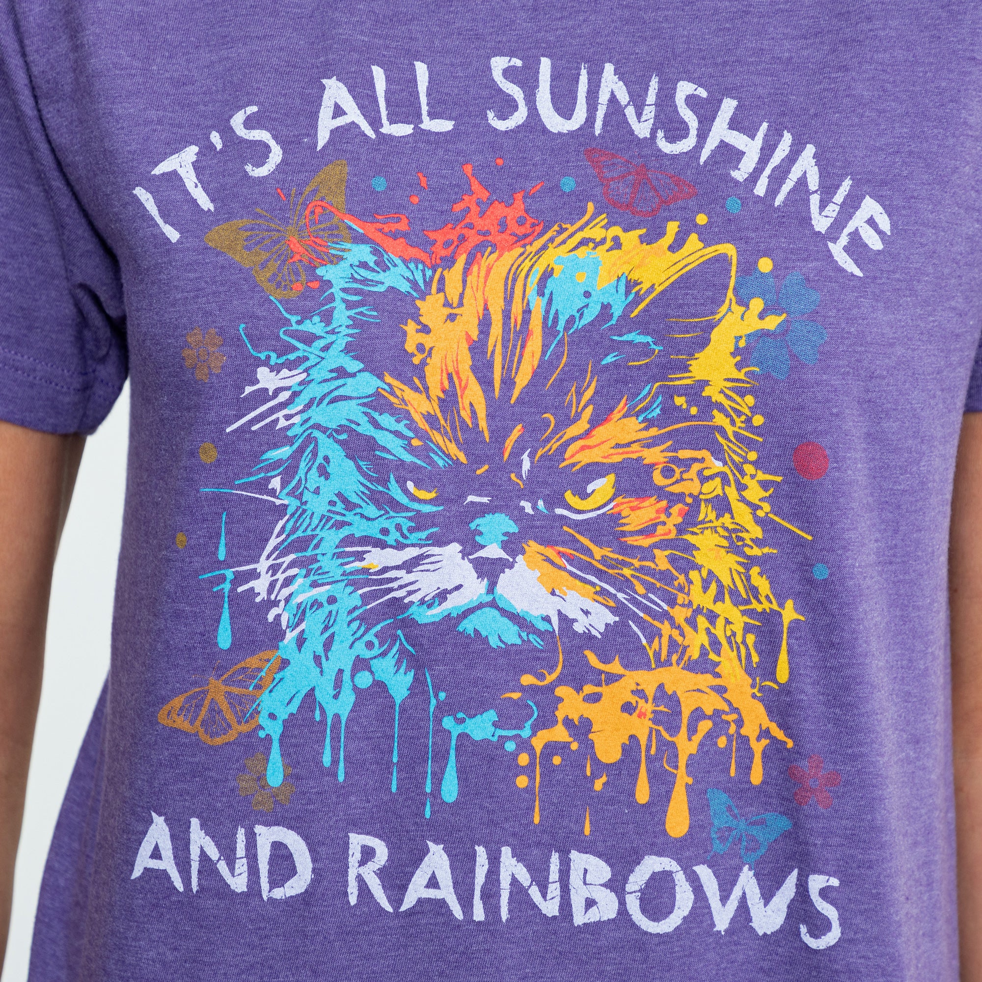 It's All Sunshine And Rainbows Cat T-Shirt