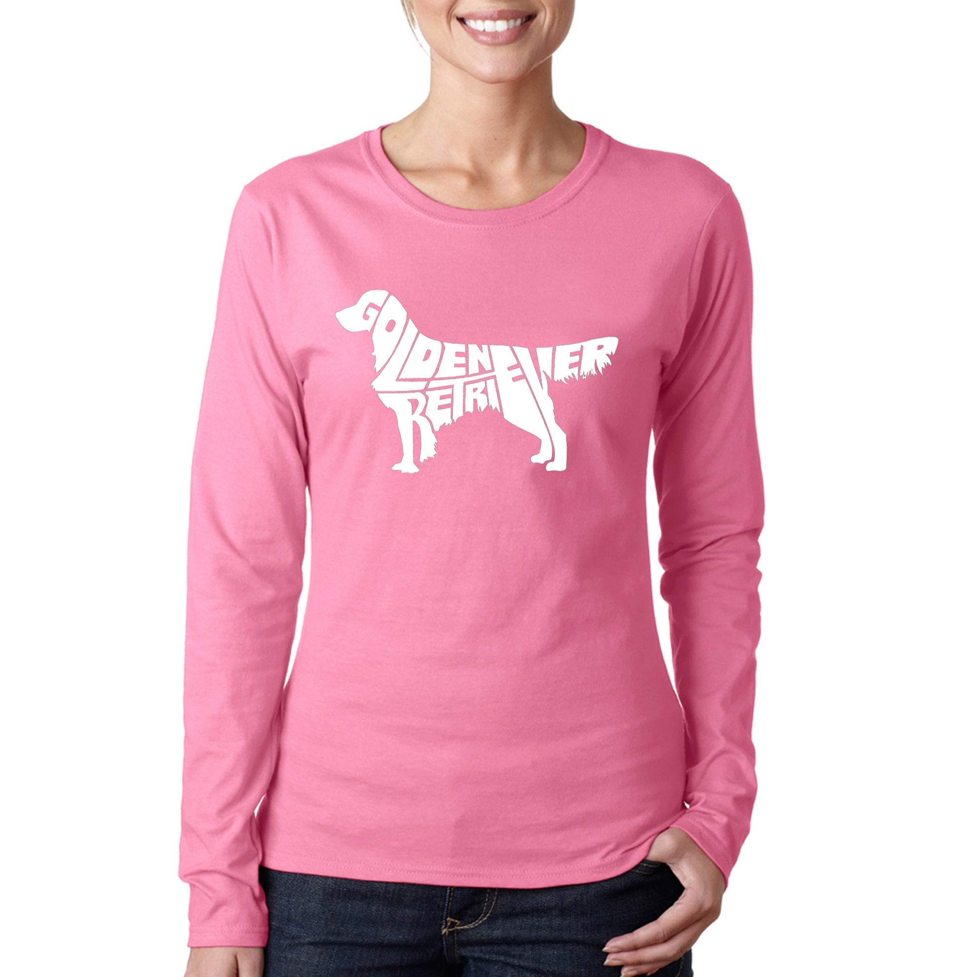 Golden Retriever - Women's Word Art Long Sleeve T-Shirt