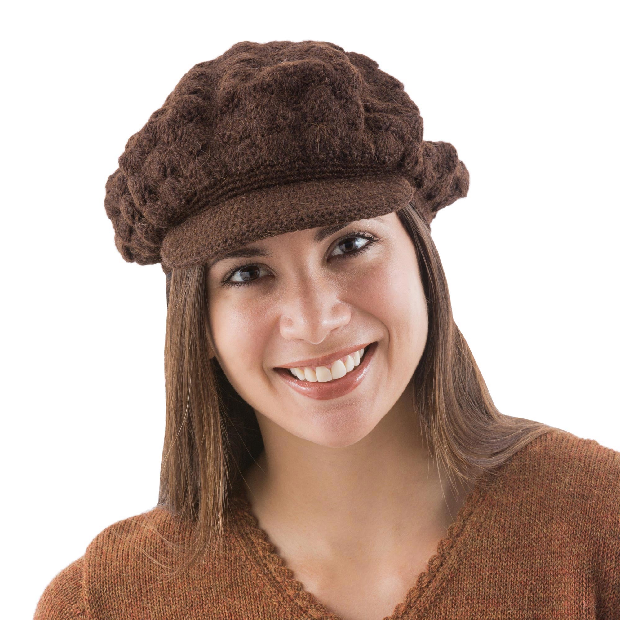 Chocolate Cap 100% alpaca hat