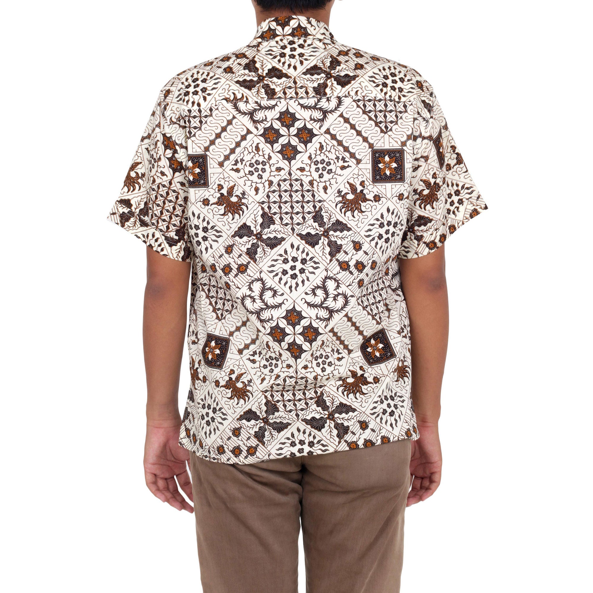 Island Kaleidoscope Men's Ivory Batik Shirt