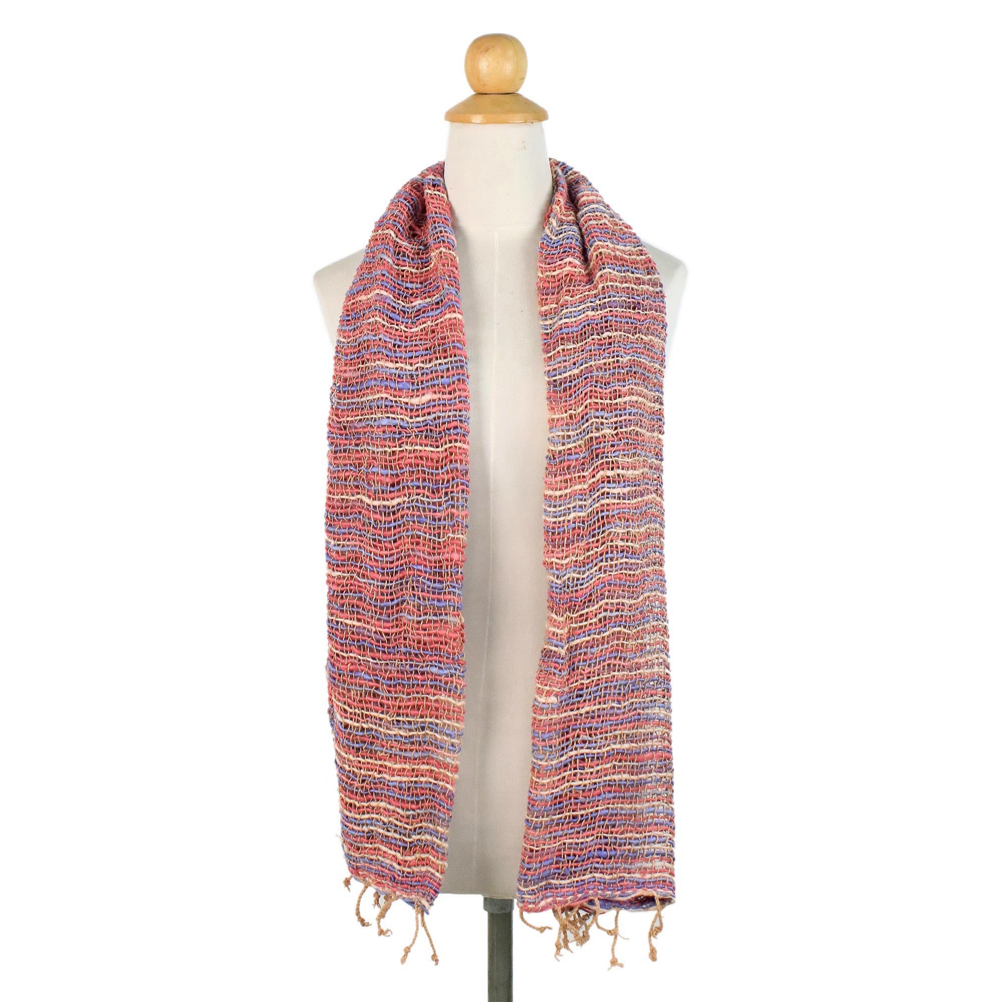 Charming Candy Handwoven Cotton Scarf with Candy Colors from Thailand