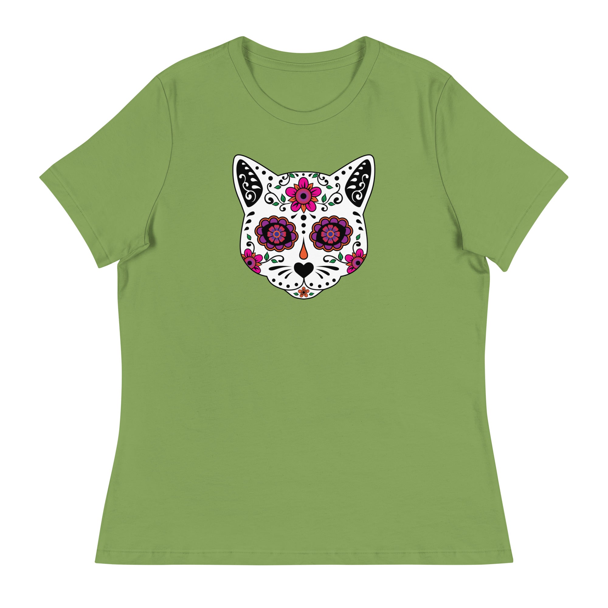 Sugar Skull Cat Women's Relaxed T-Shirt