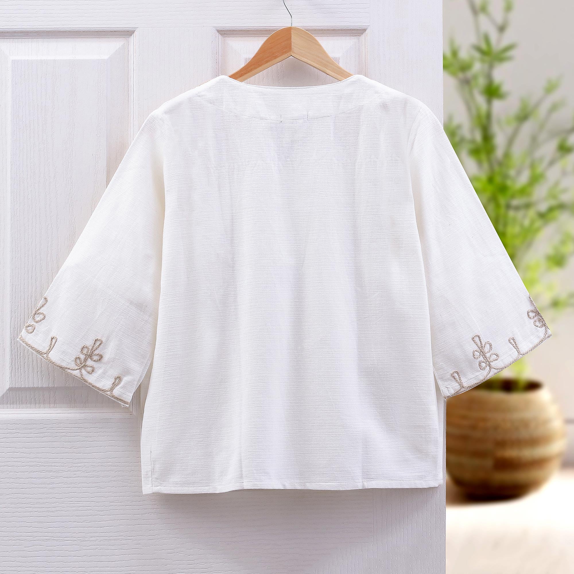 Dance Hand Made  Embroidered Cotton Blouse