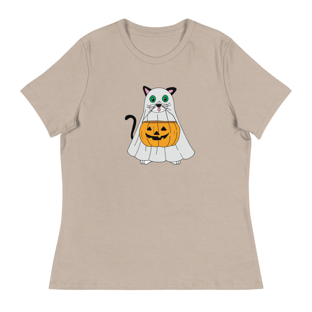 Trick or Treat Cat Women's Relaxed T-Shirt