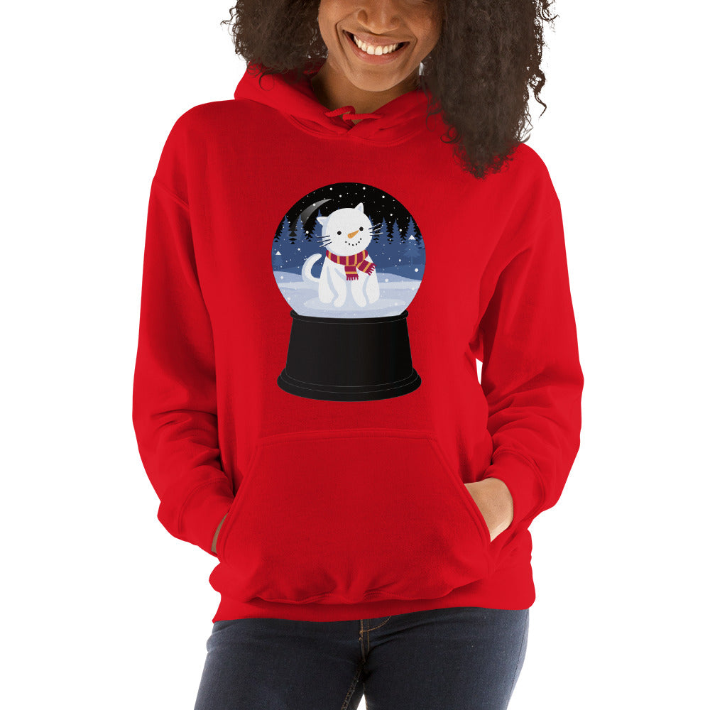 Snowman Kitty Snow Globe Hoodie