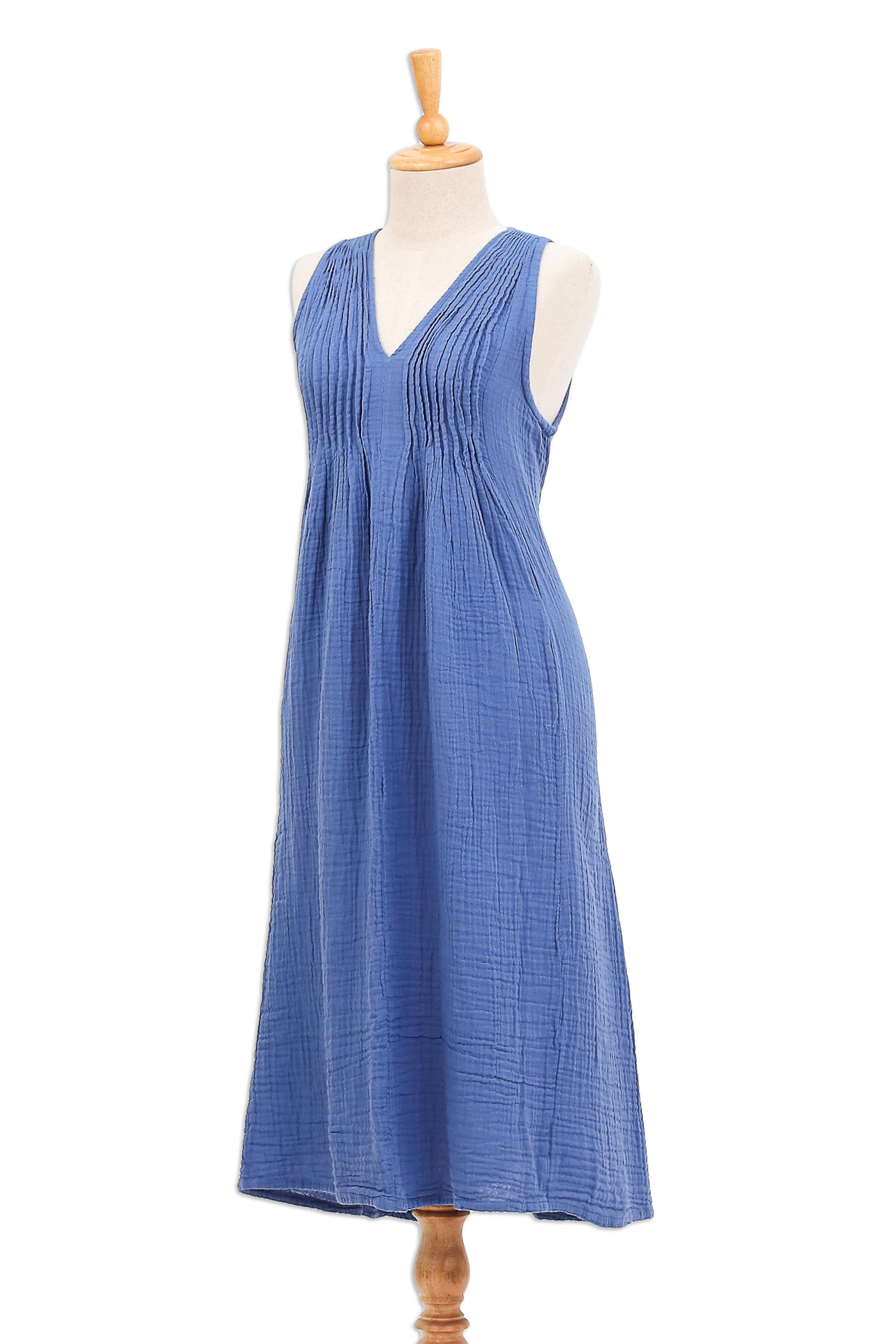 Day Off Sleeveless Cotton A-Line Dress