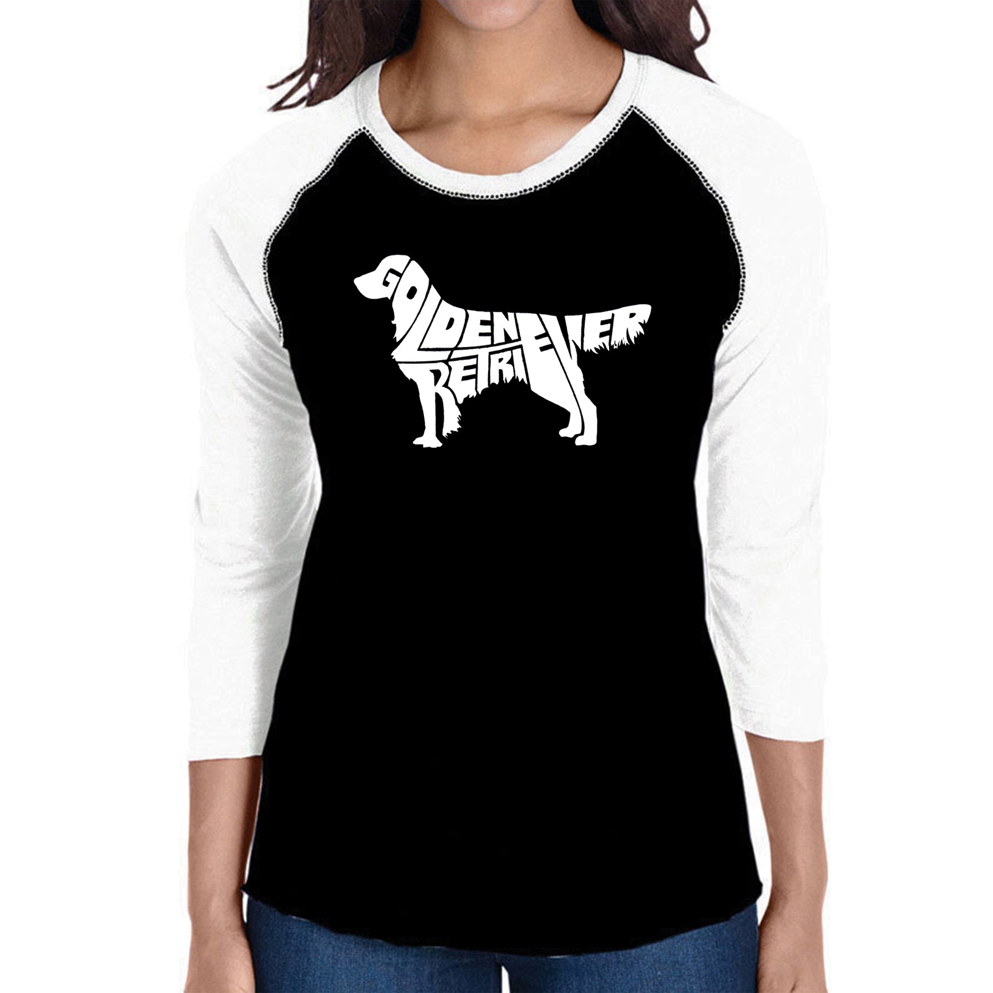 Golden Retriever - Women's Raglan Baseball Word Art T-Shirt