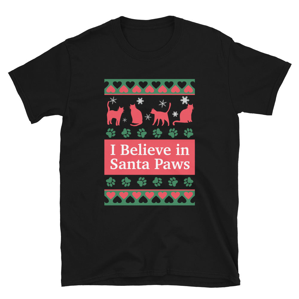 I Believe in Santa Paws Cat T-Shirt