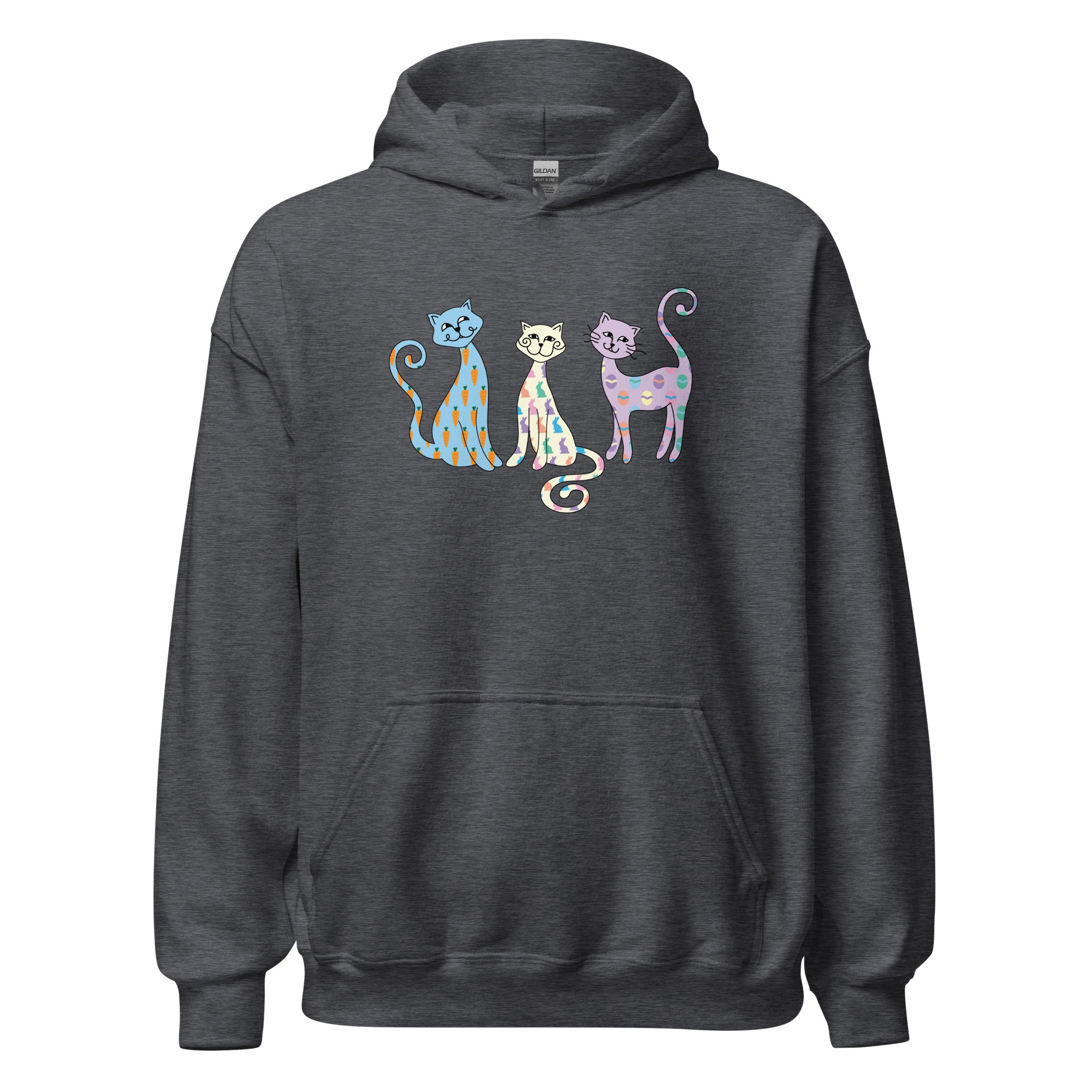 Whimsy Easter Cats Hoodie