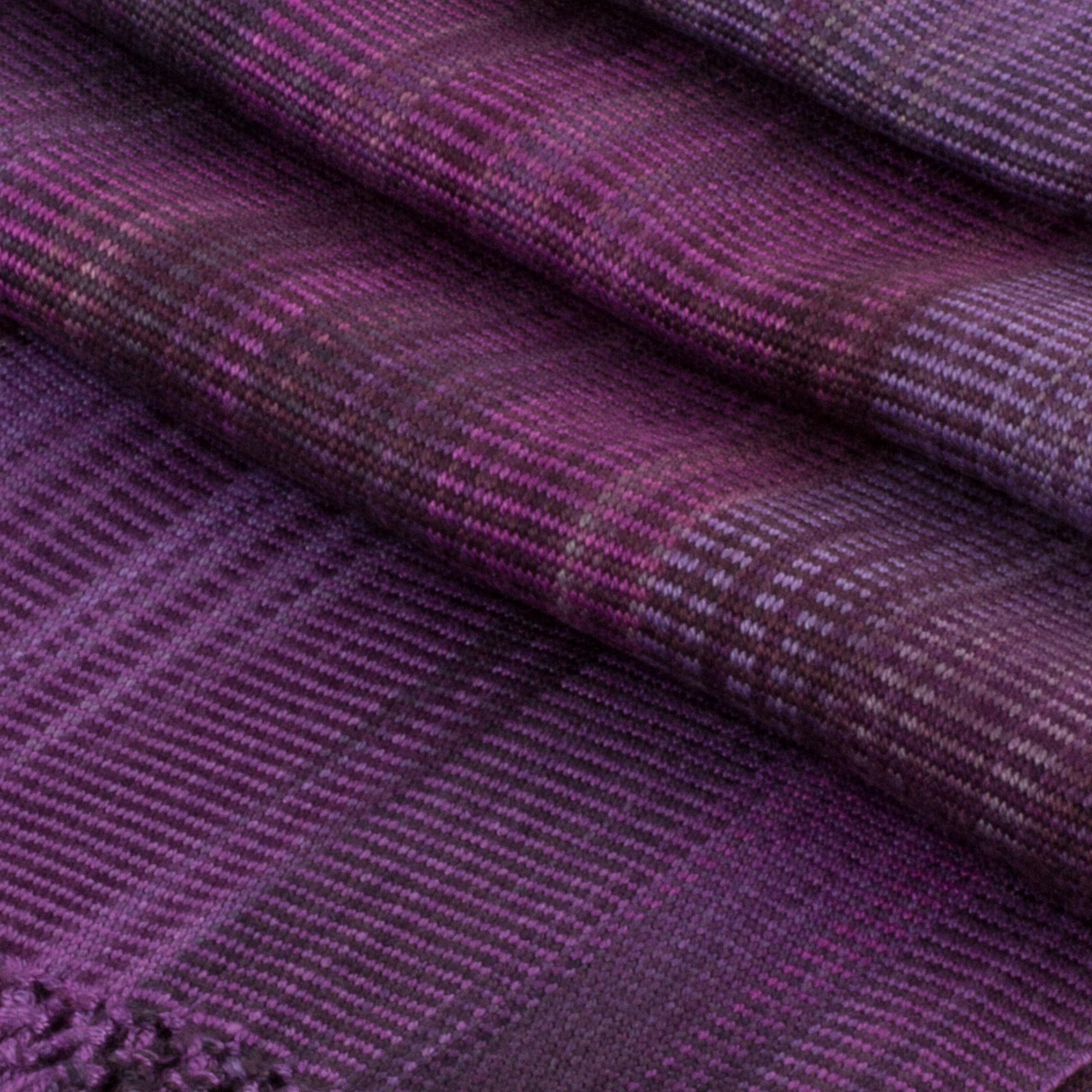 Iridescent Lavender Hand Made Guatemalan Rayon Scarf in Purple Tones