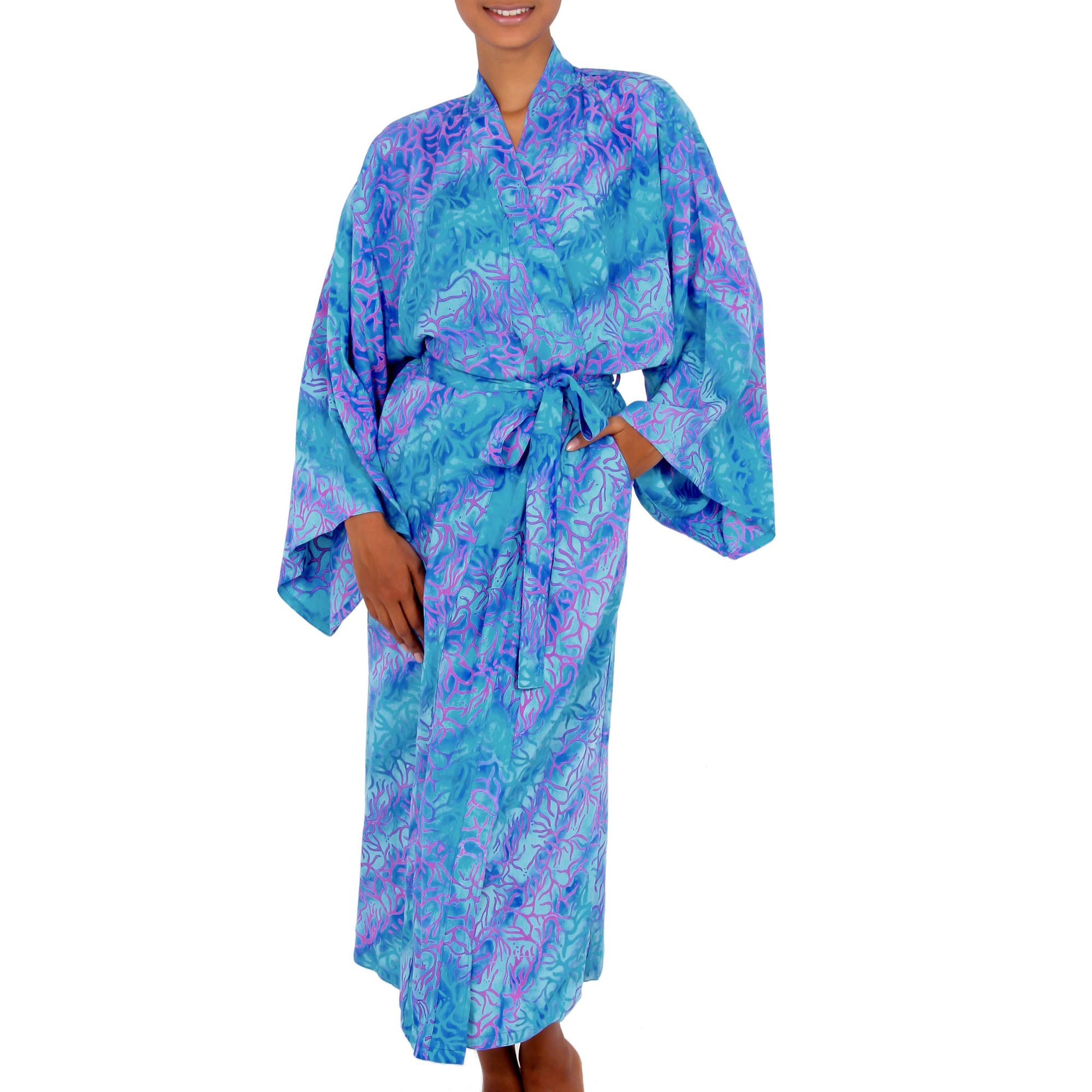 Ocean Symphony Batik Lightweight Robe