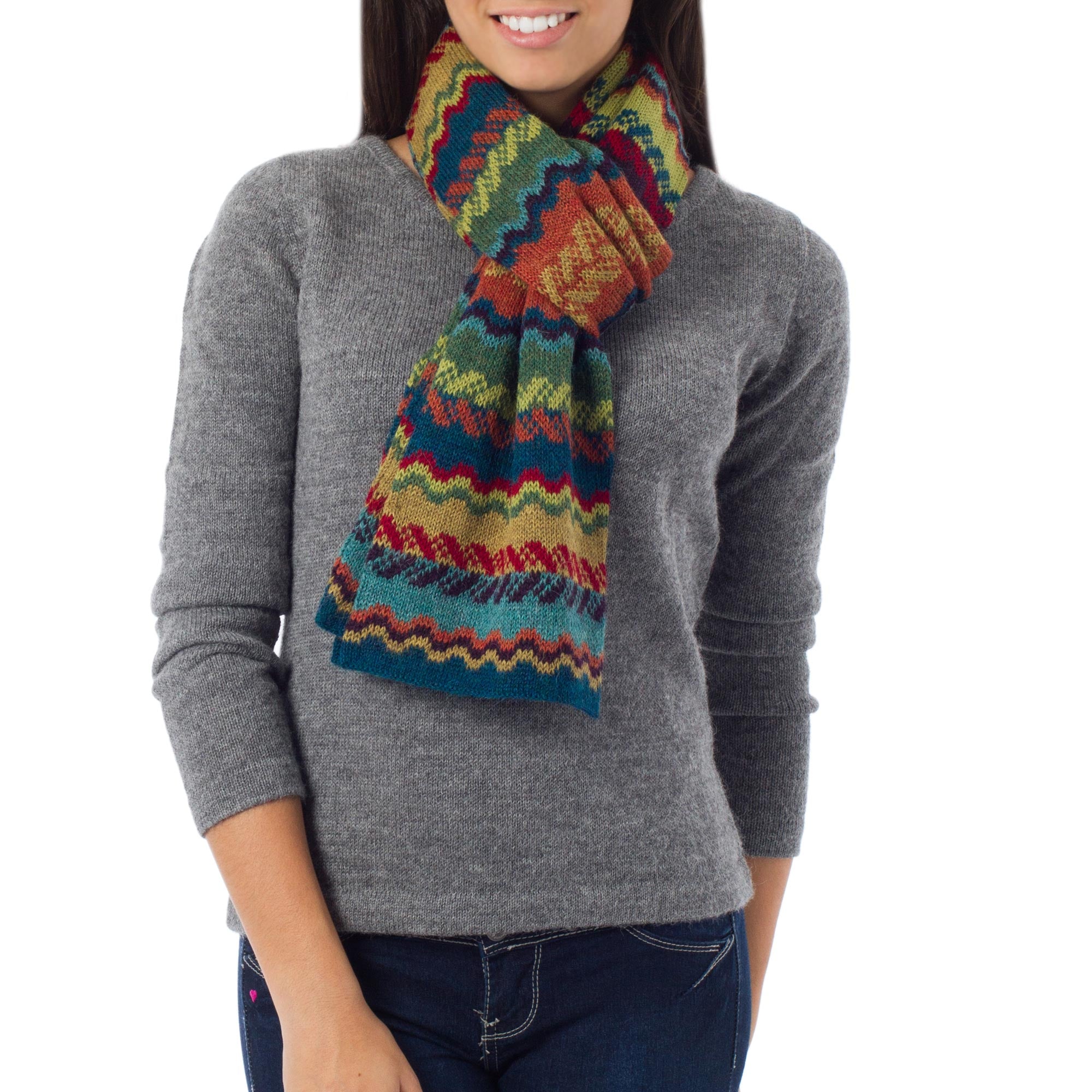 Fresh Winter Multicolor Women's Alpaca Scarf