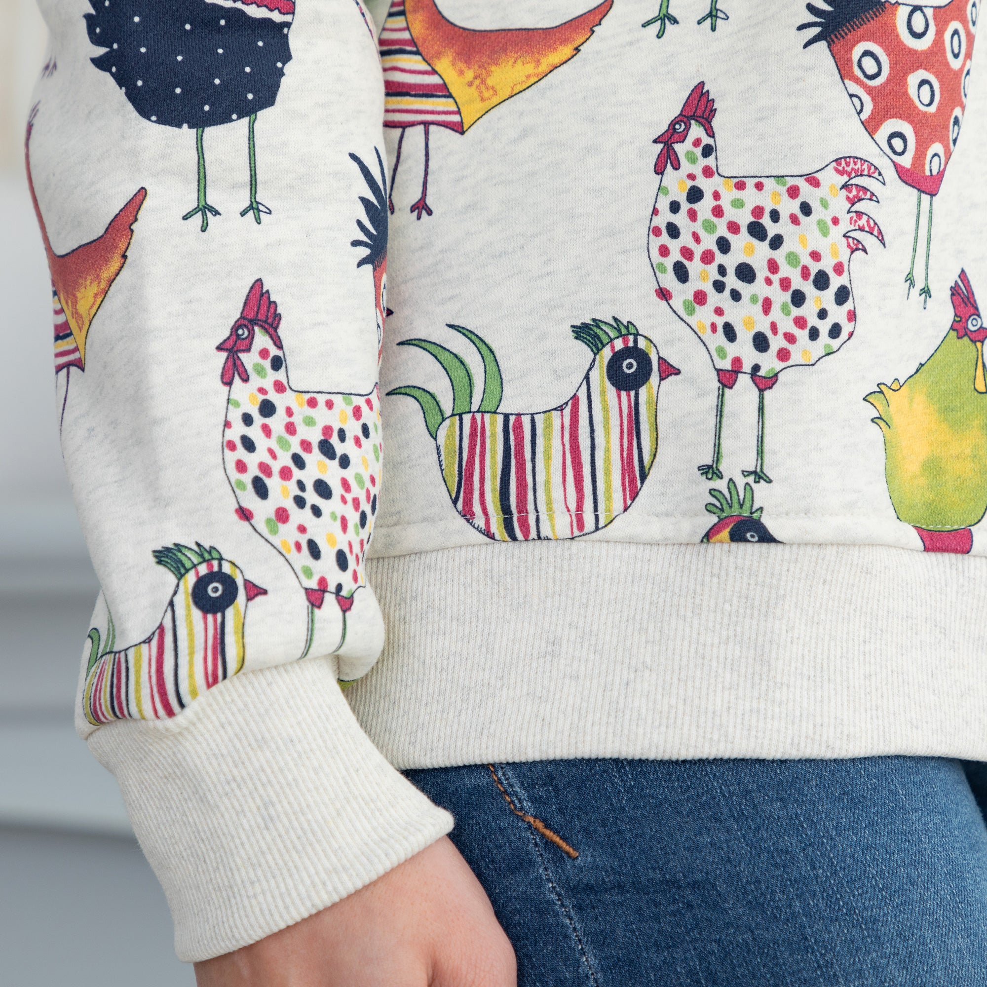 All Over Rooster Crewneck Sweatshirt