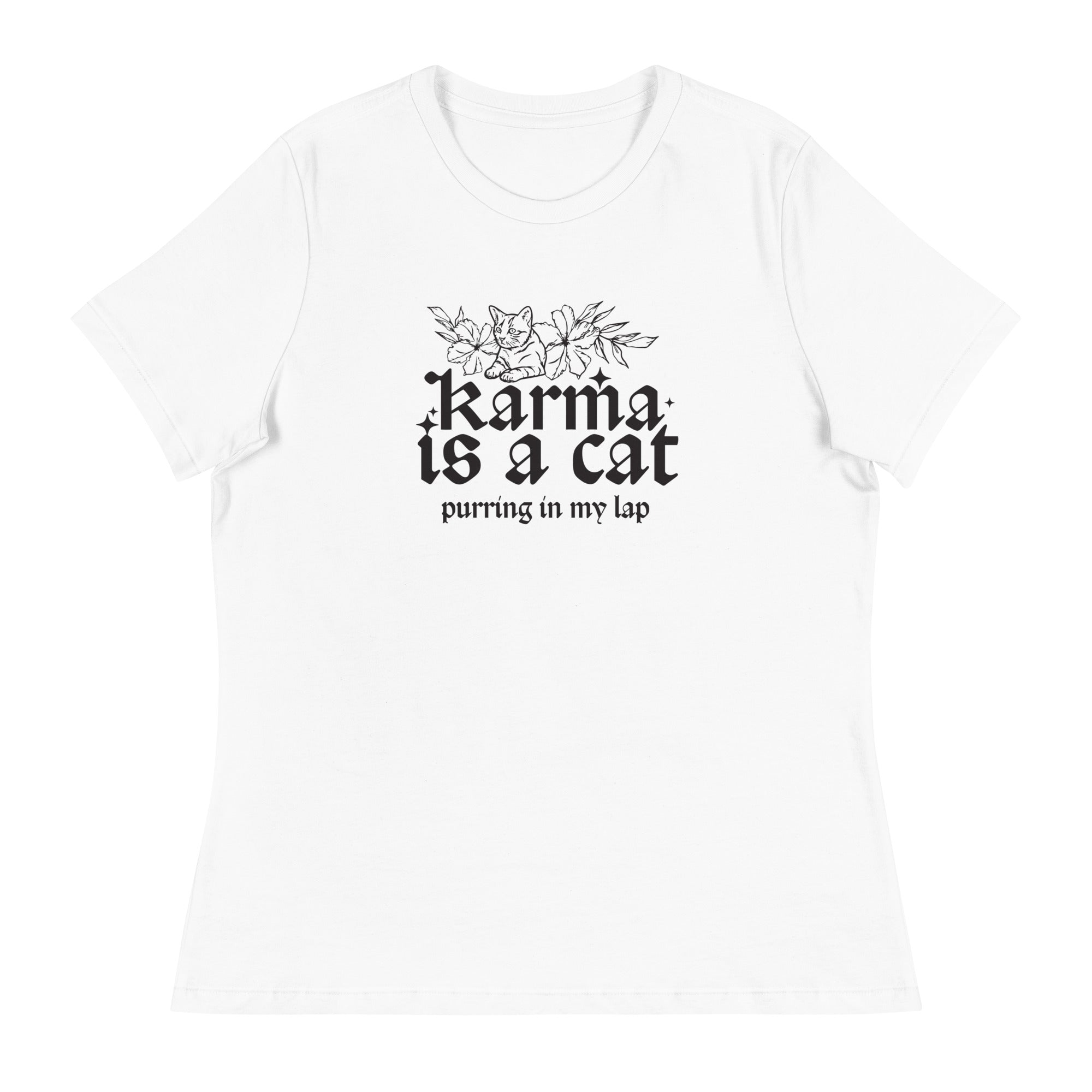 Karma is a Cat Women's Relaxed T-Shirt