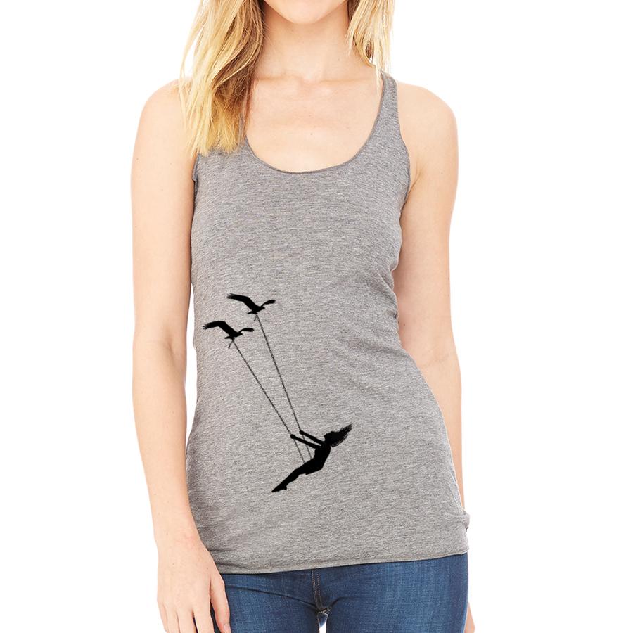 Flying Bird Swing Racerback Tank Top