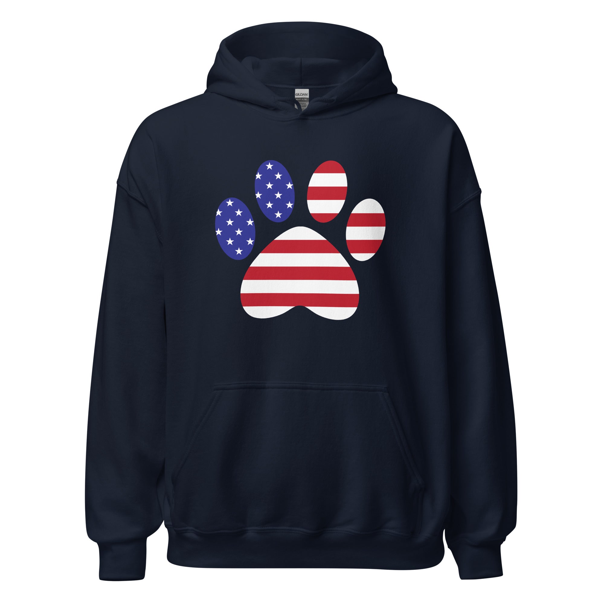 Patriotic Paw Print Hoodie