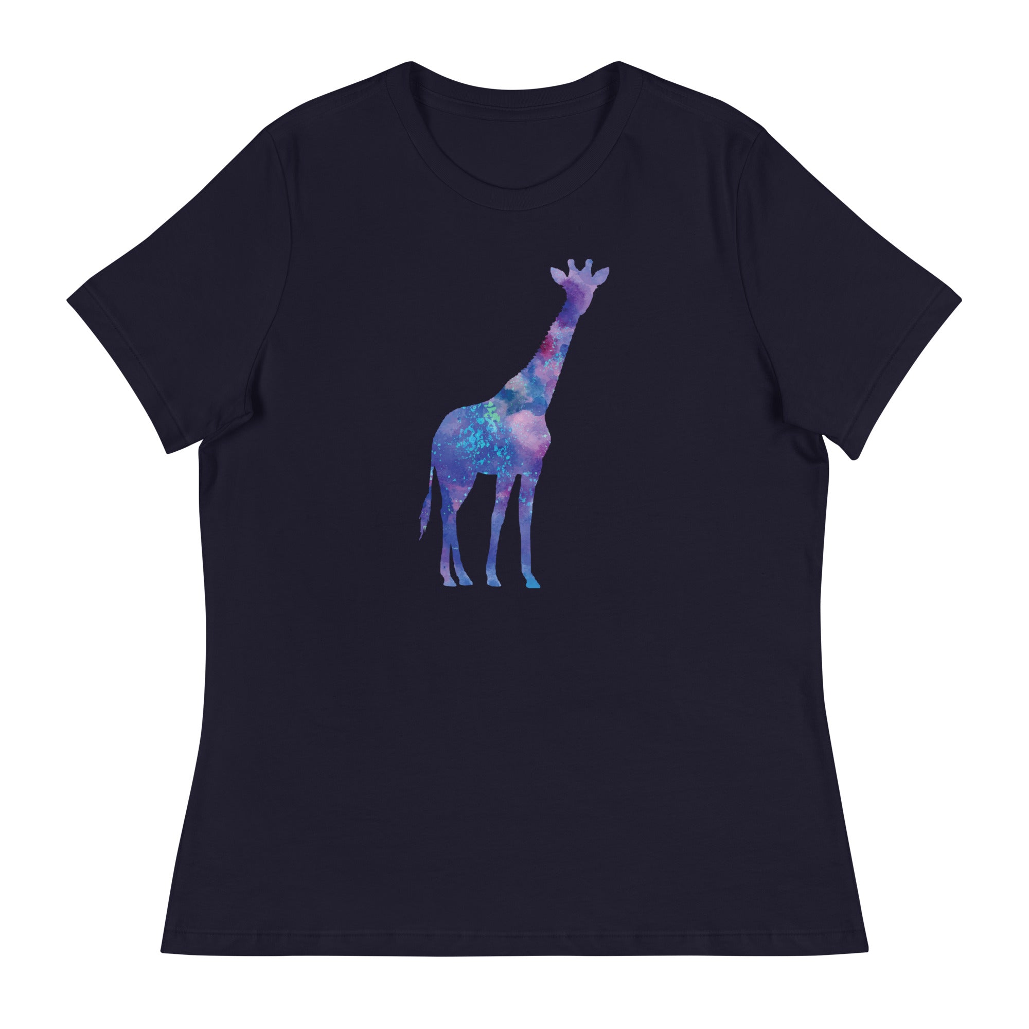 Starry Night Hues Giraffe Women's Relaxed T-Shirt