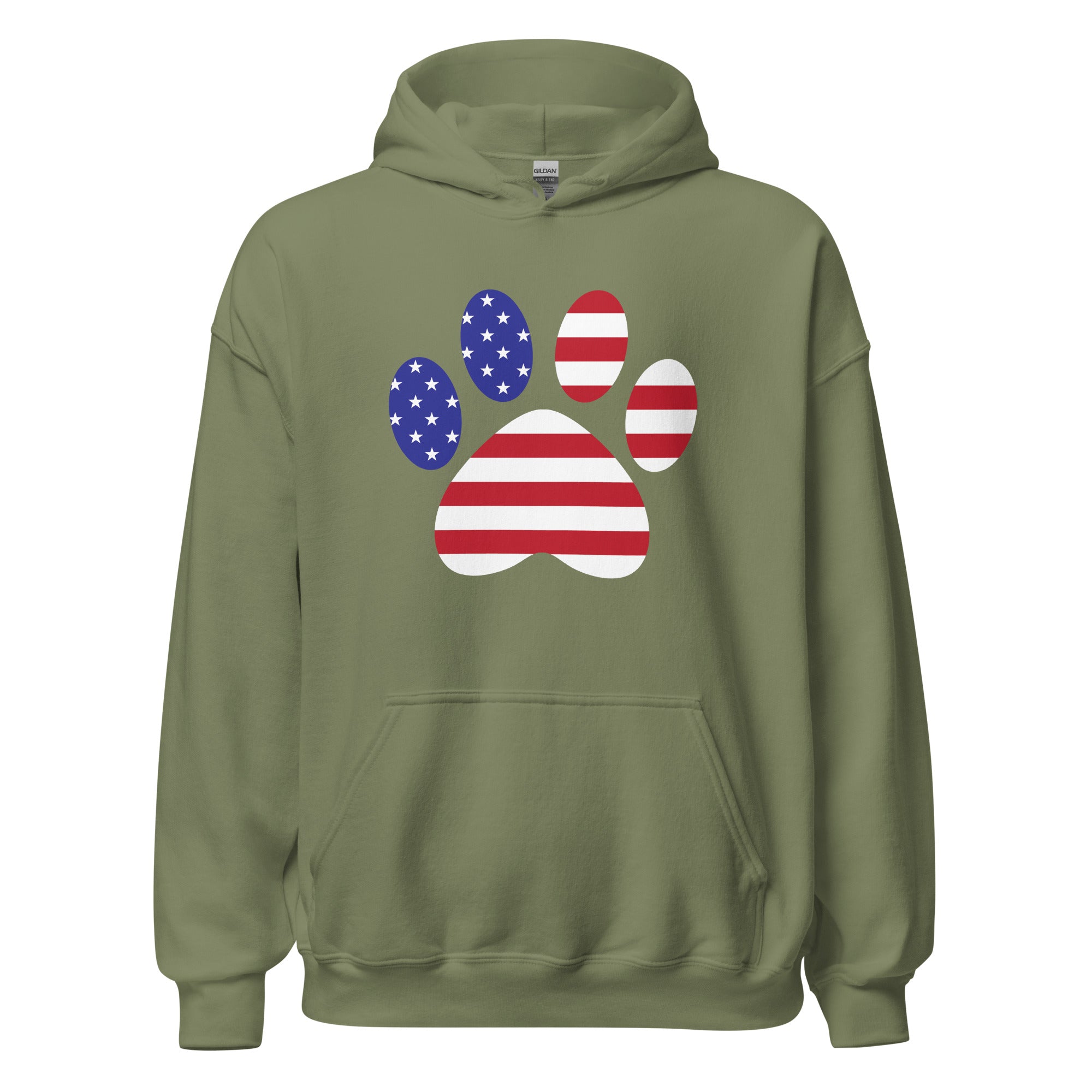 Patriotic Paw Print Hoodie