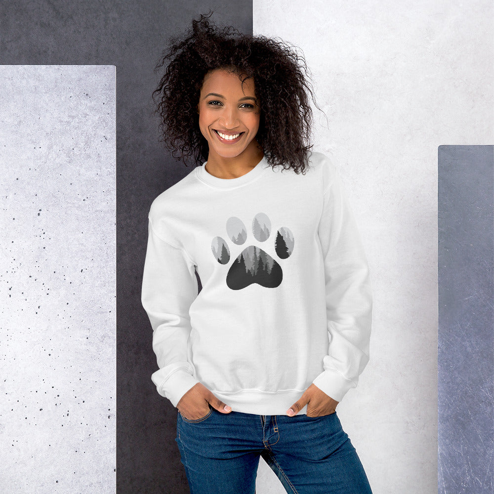 Nature View Paw Crewneck Sweatshirt