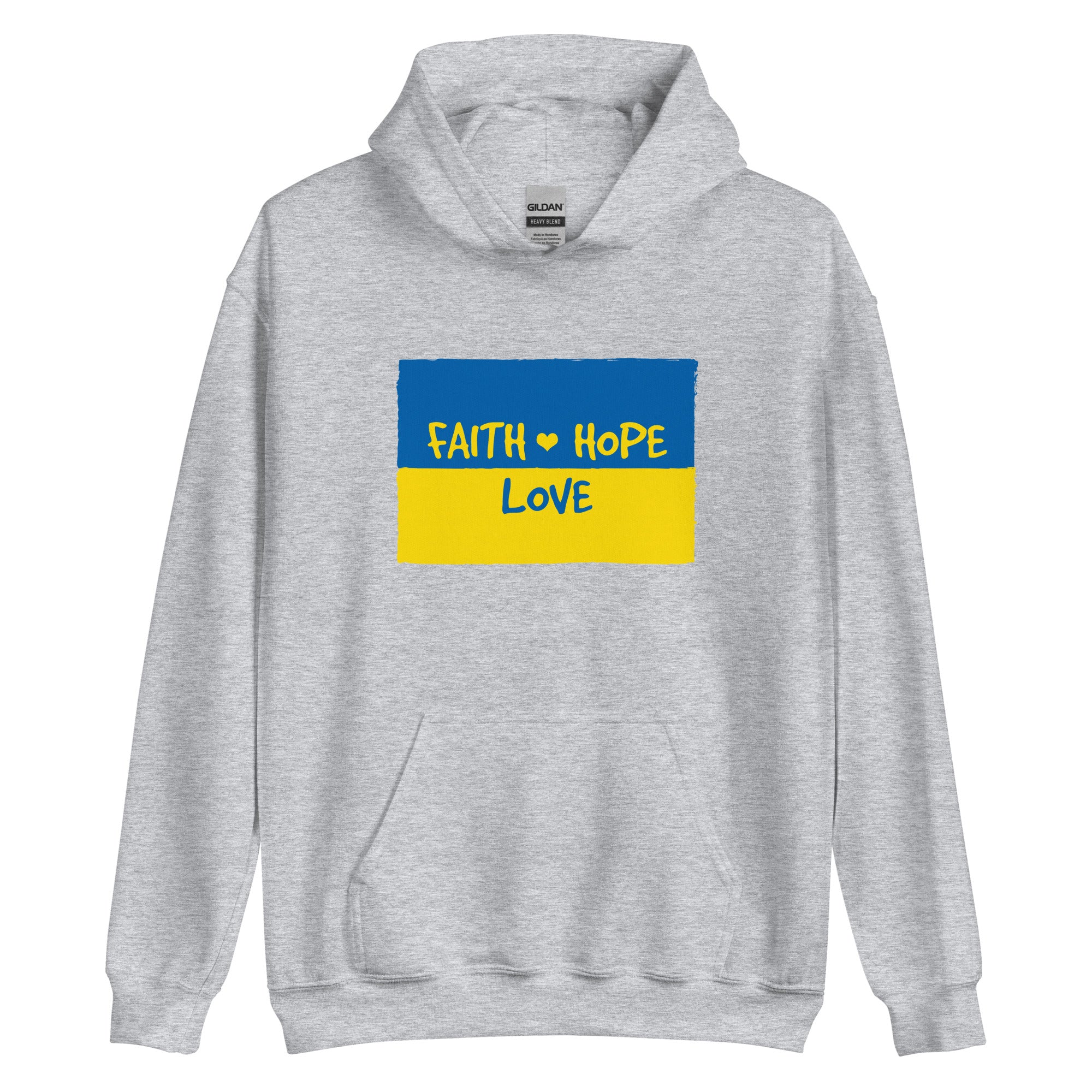 Faith, Hope & Love for Ukraine Hoodie