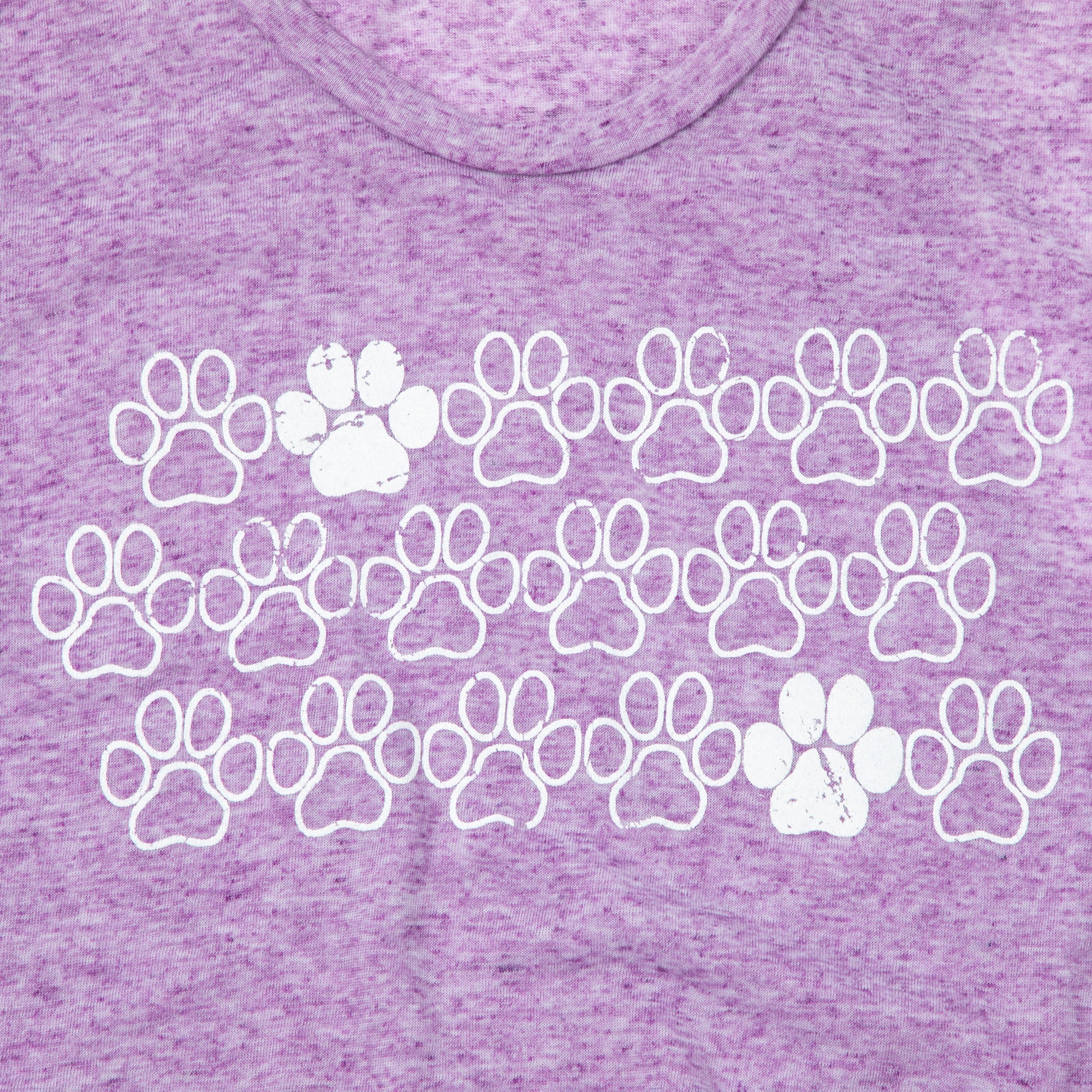 Purple Paw Heathered Tank Top