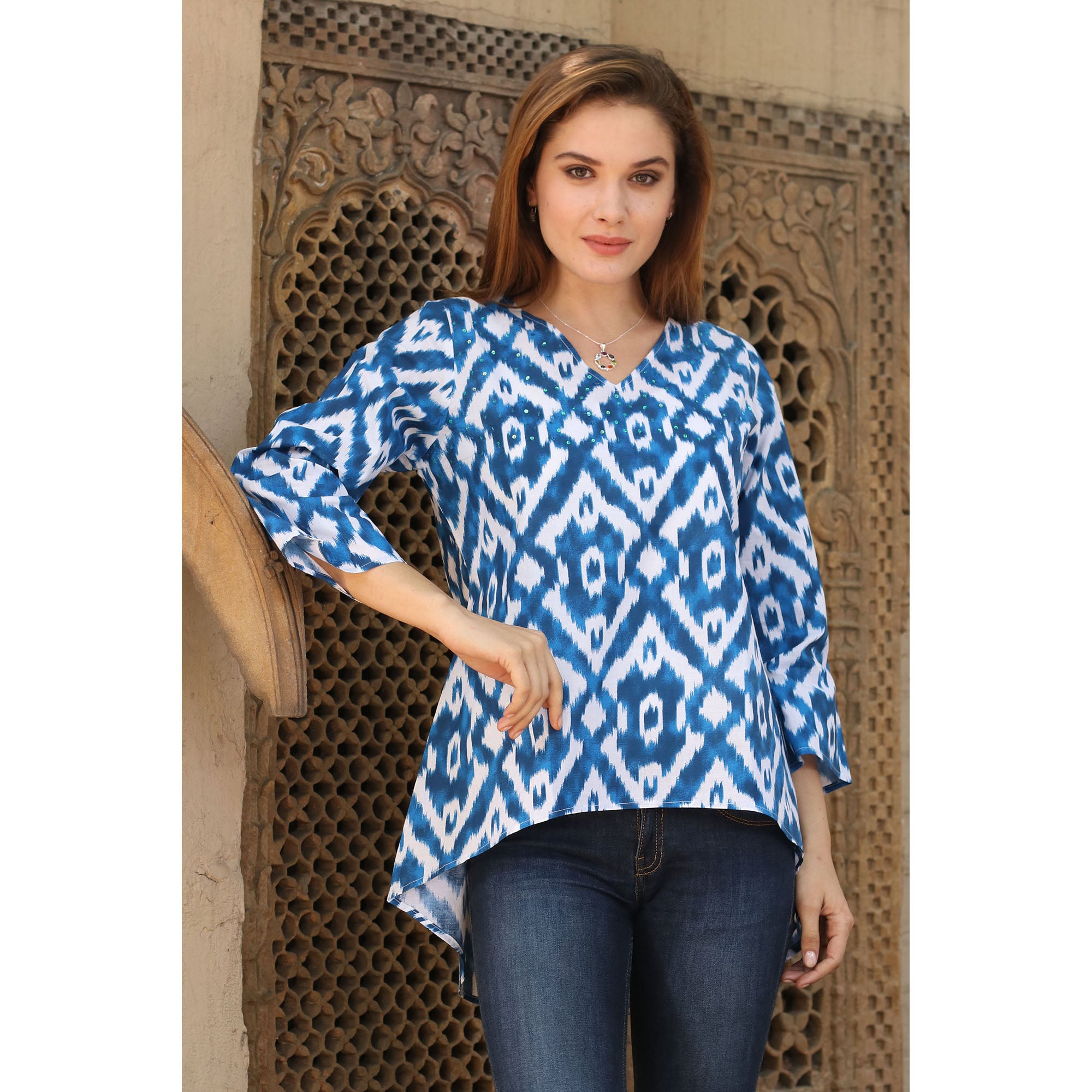 Azure Beauty Cotton Tunic