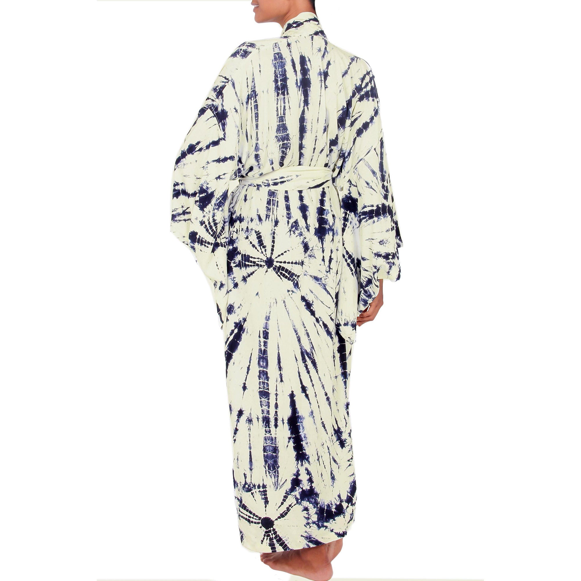 High Energy Blue & Ivory Tie-Dye Robe