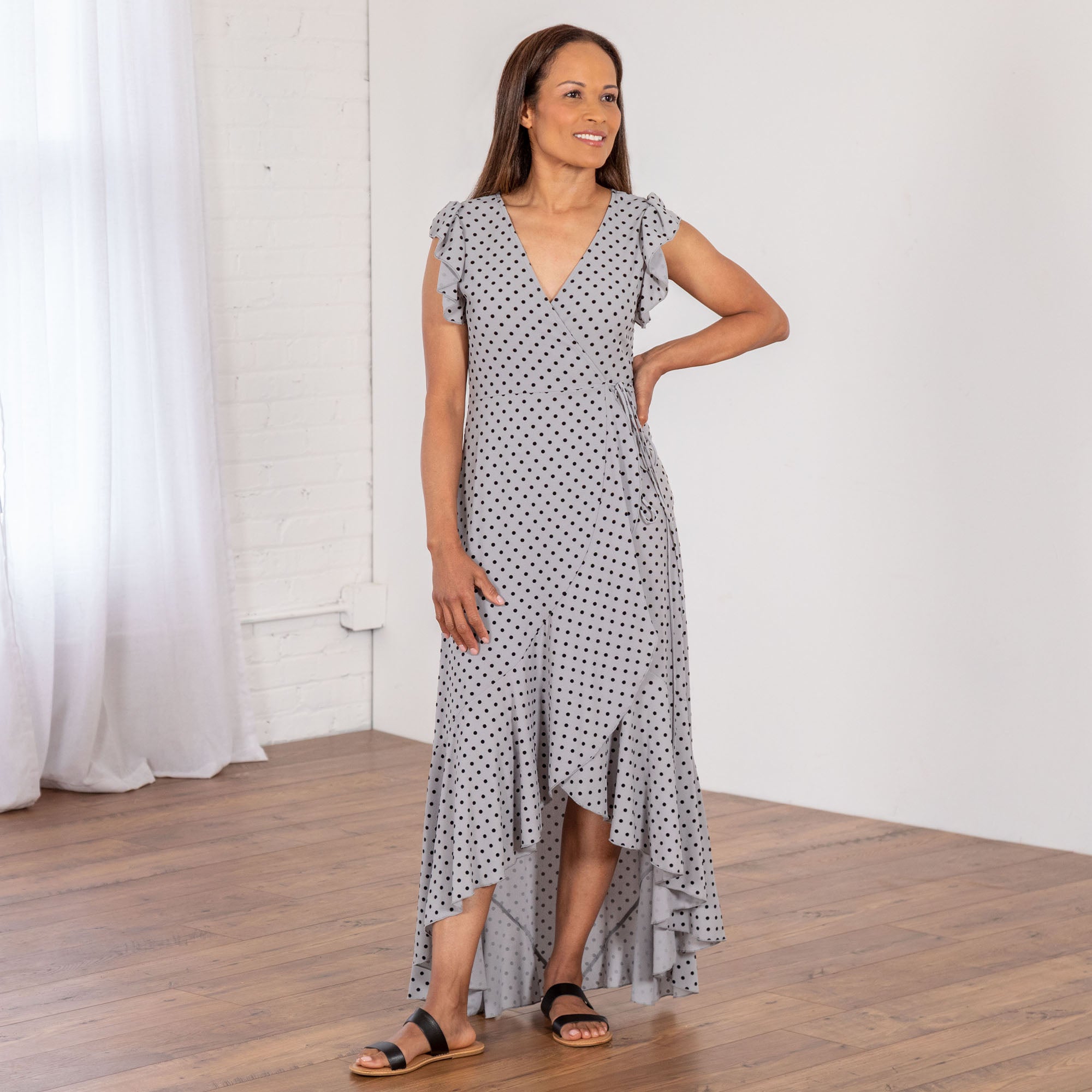 Polka Dot MaxiWrapDress